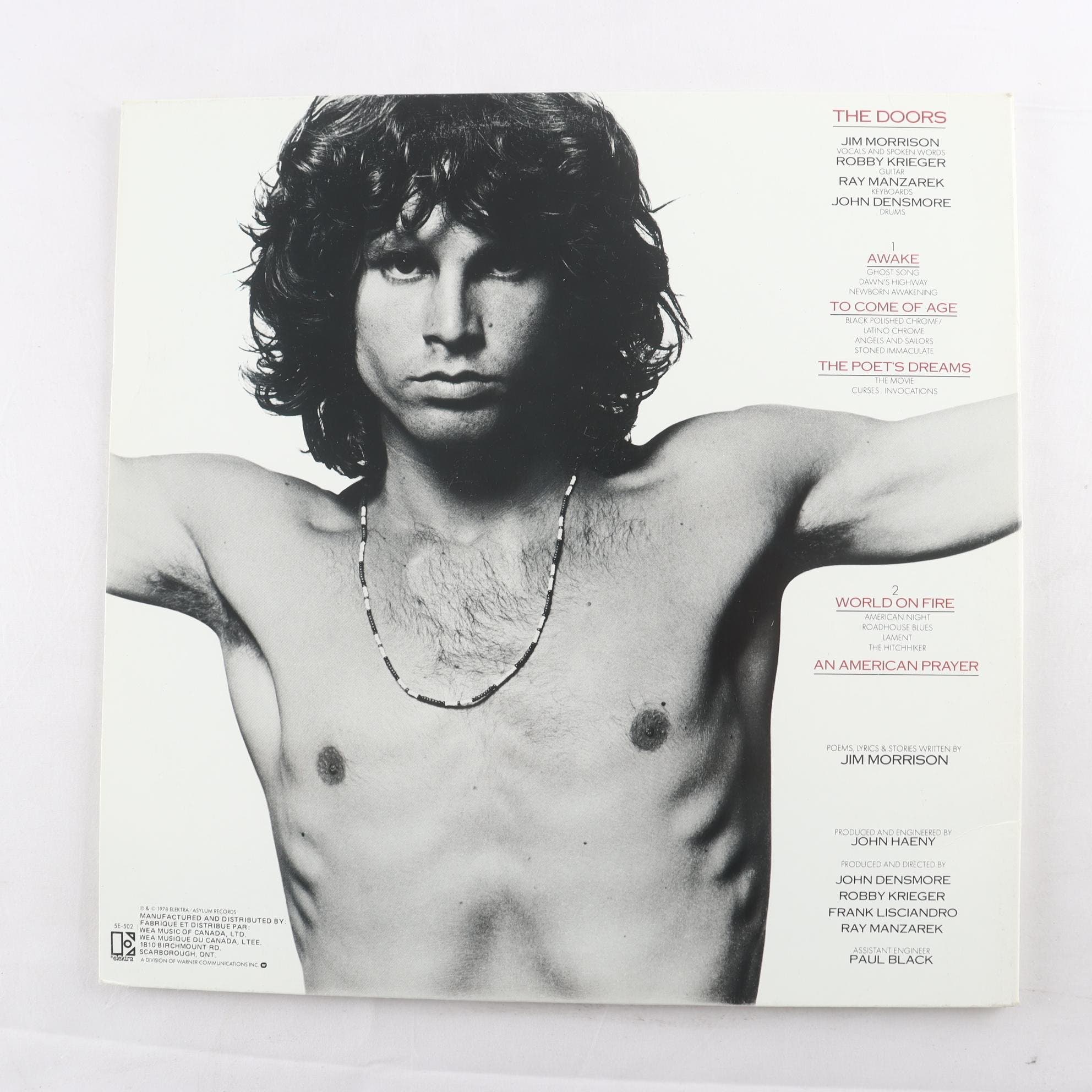 LP Jim Morrison Music By The Doors, An American Prayer