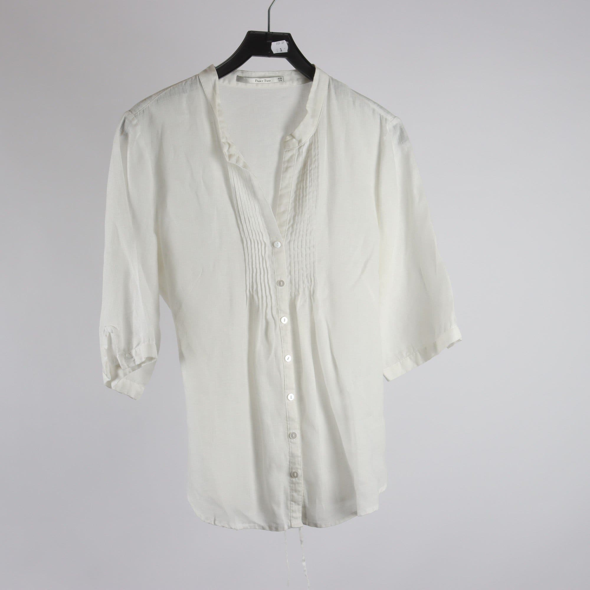 Blus, Part Two, vit, 100% line, stl. 38