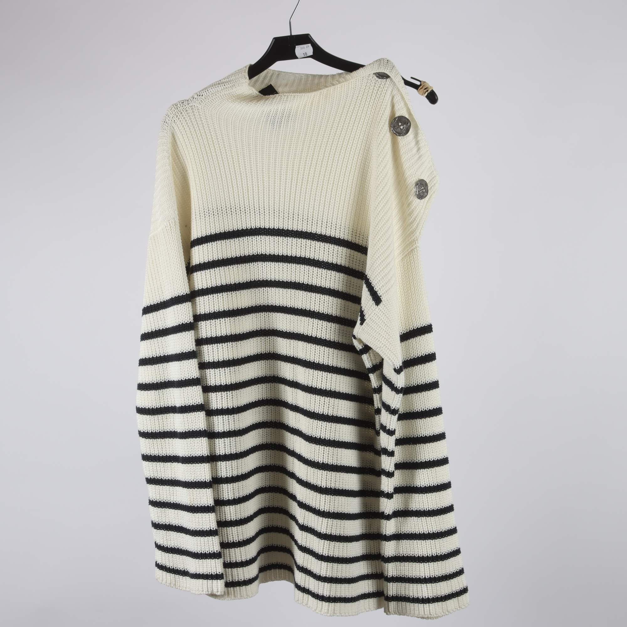 Tröja, Jean Paul Gaulter, offwhite, blå, randig, stl. ca M/L