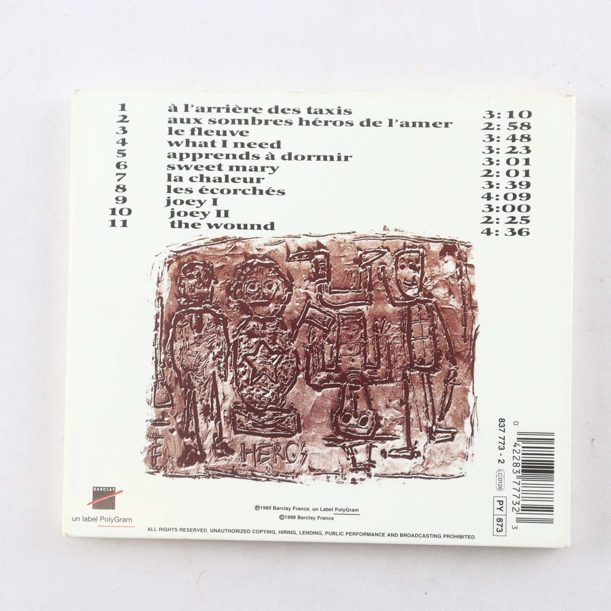 CD Noir Désir, Veuillez Rendre L’âme (Á QuiElle Appartient)