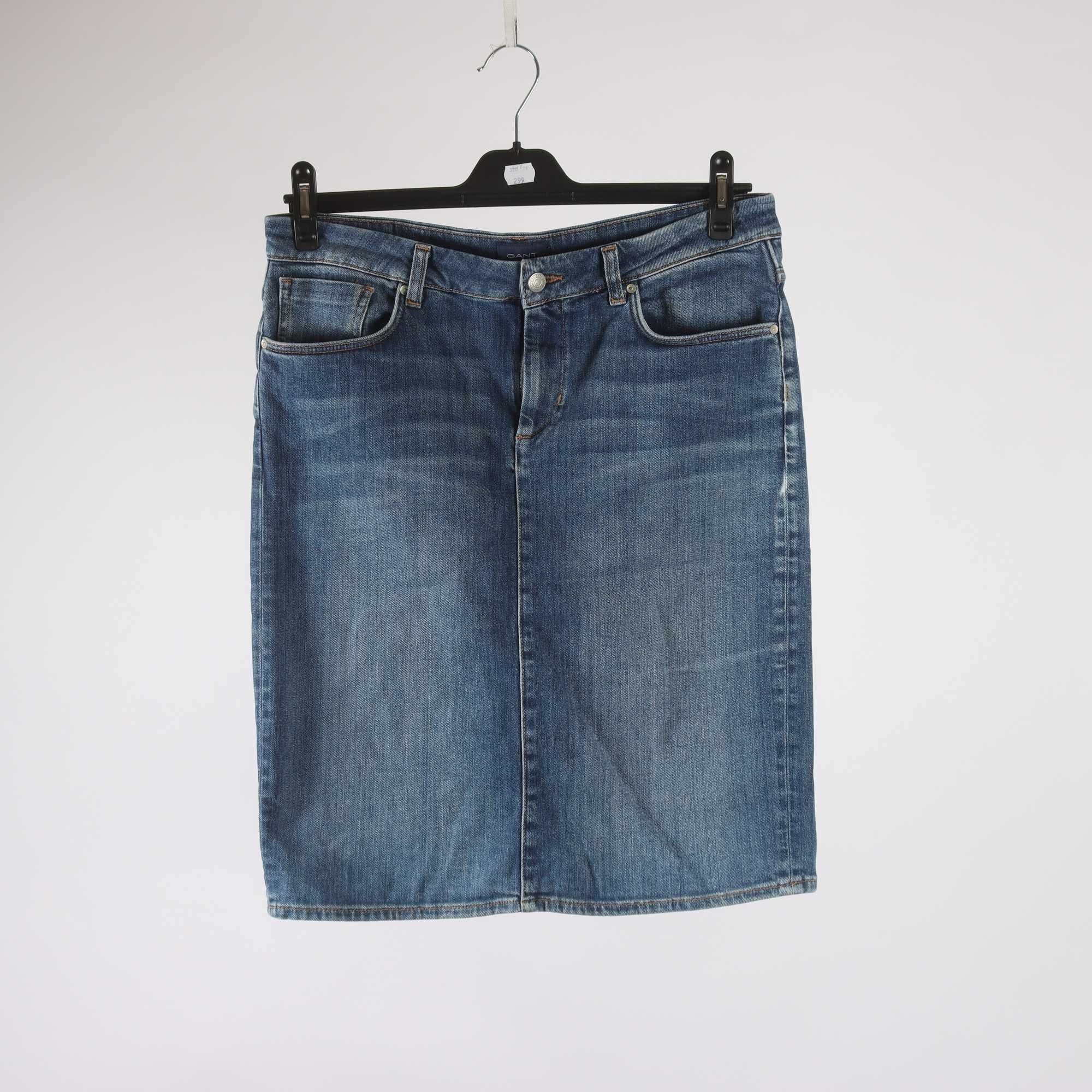 Jeanskjol, Gant, blå, stl. 44.