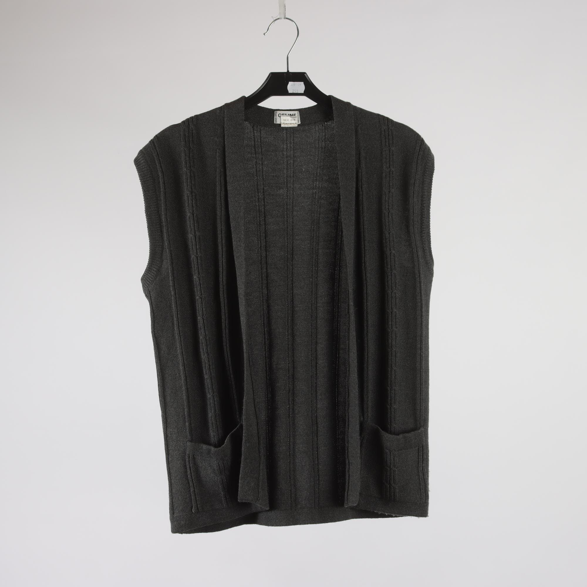 Väst, Celine, grå, 100% ull, stl. ca. S.