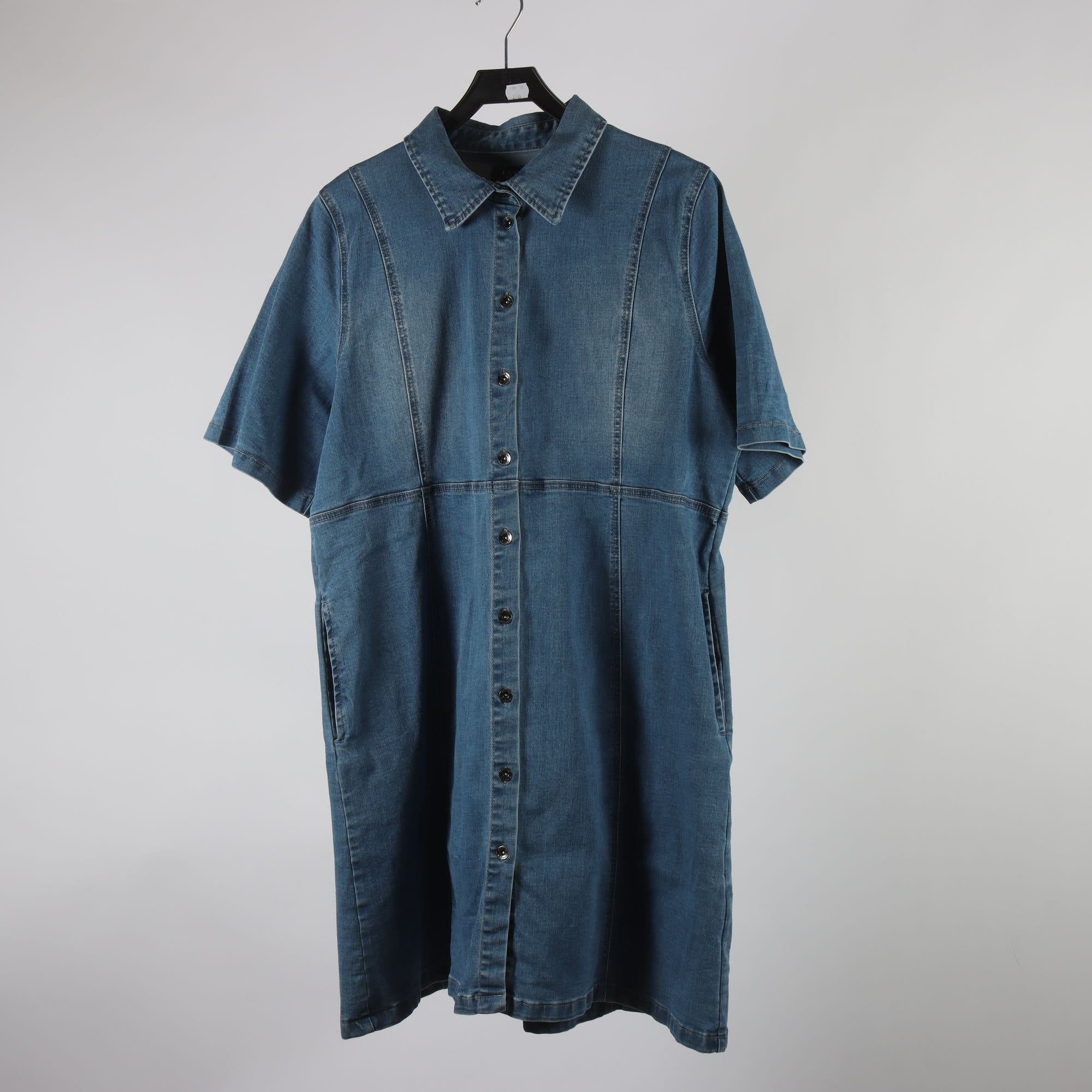 Klänning, Claire, blå, jeans, stl. ca. L.