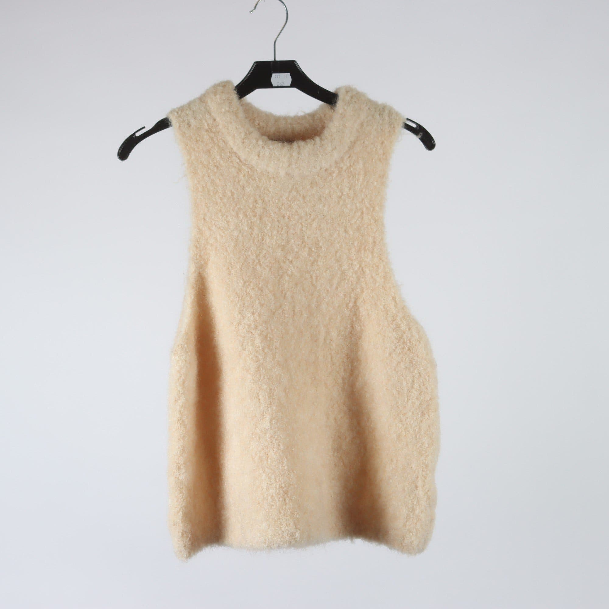 Väst, H&M Edition, beige, ull, mohair, stl. M.