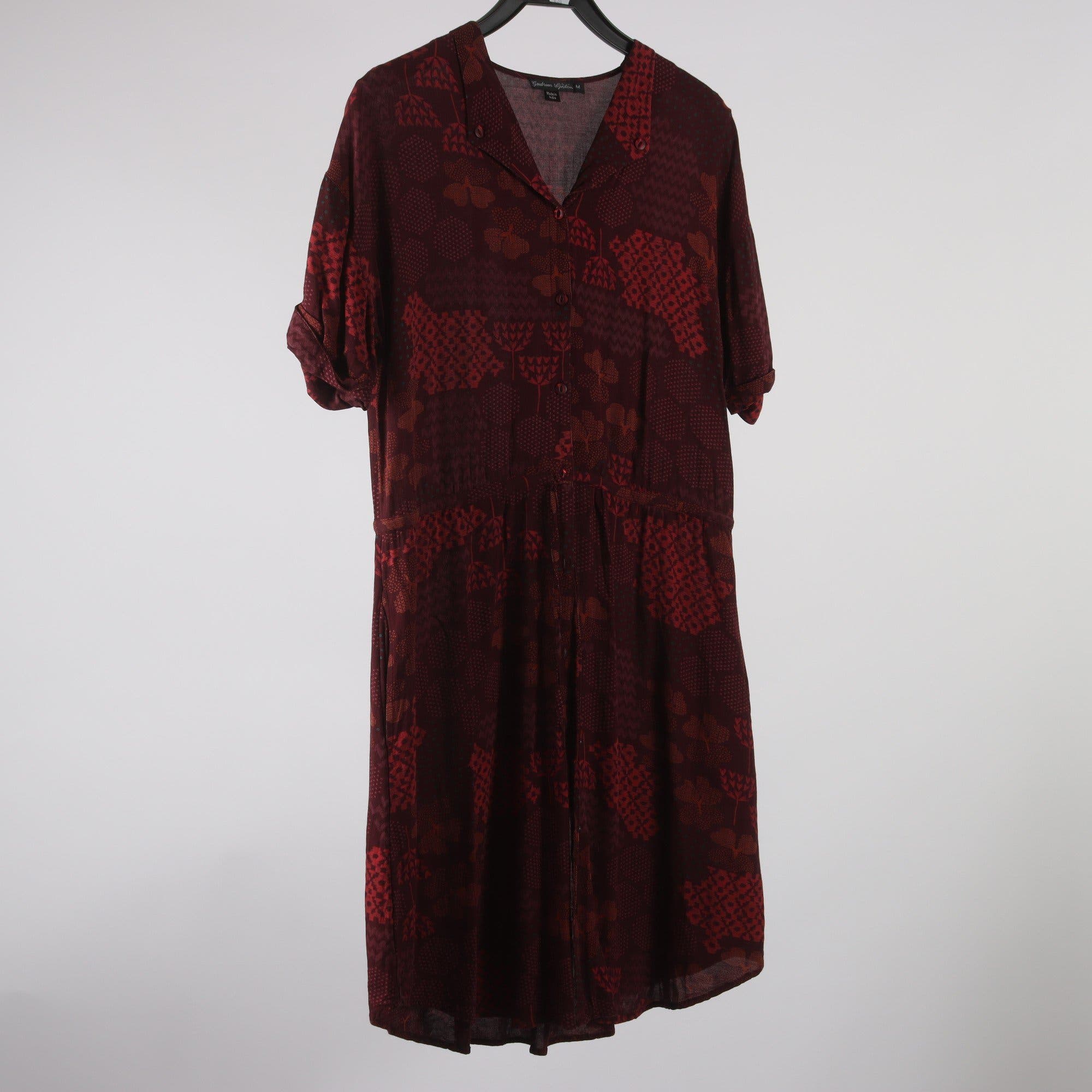 Klänning, Gudrun Sjödén, vinröd, stl. M.