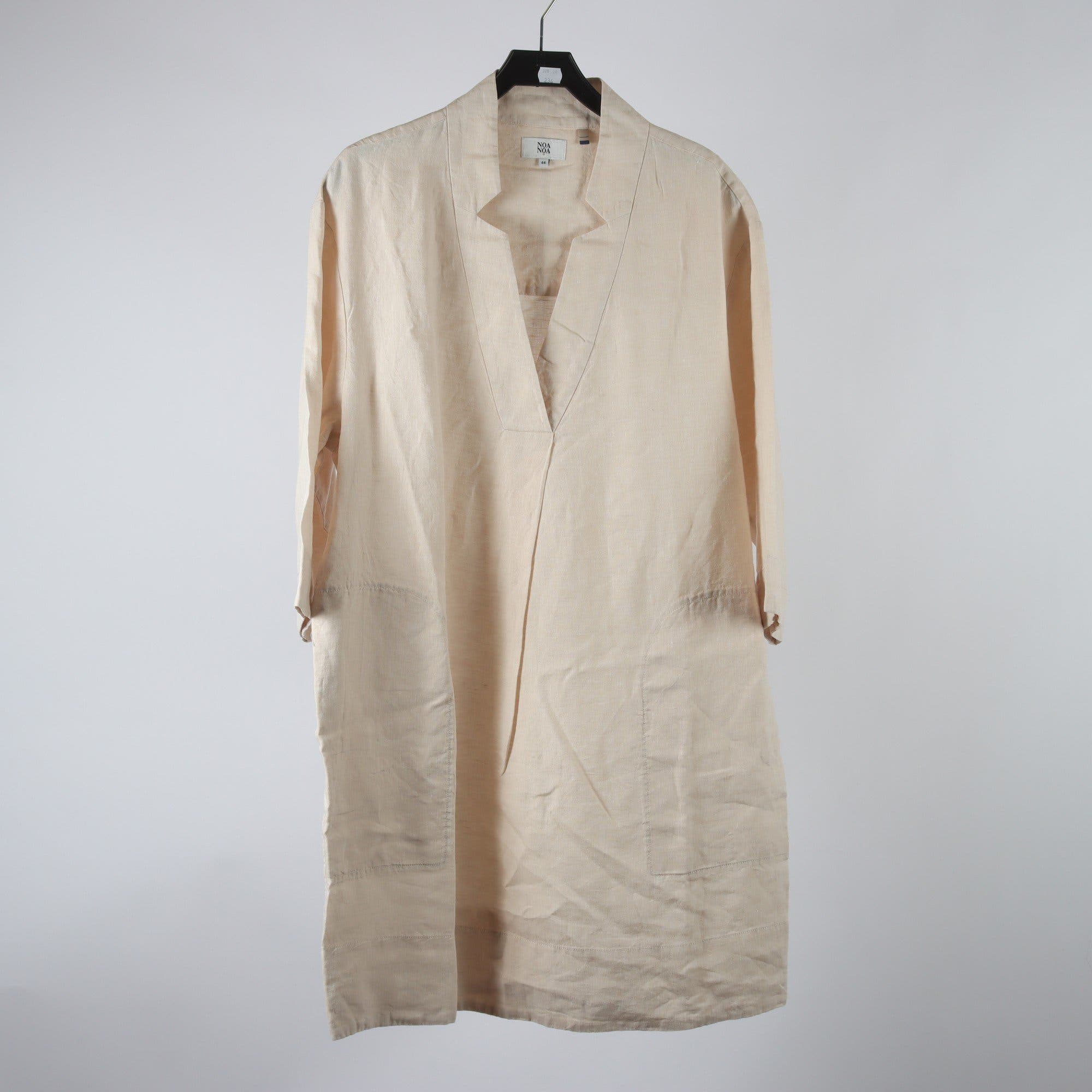 Klänning, Noa Noa, beige, 100% lin, stl. 44.