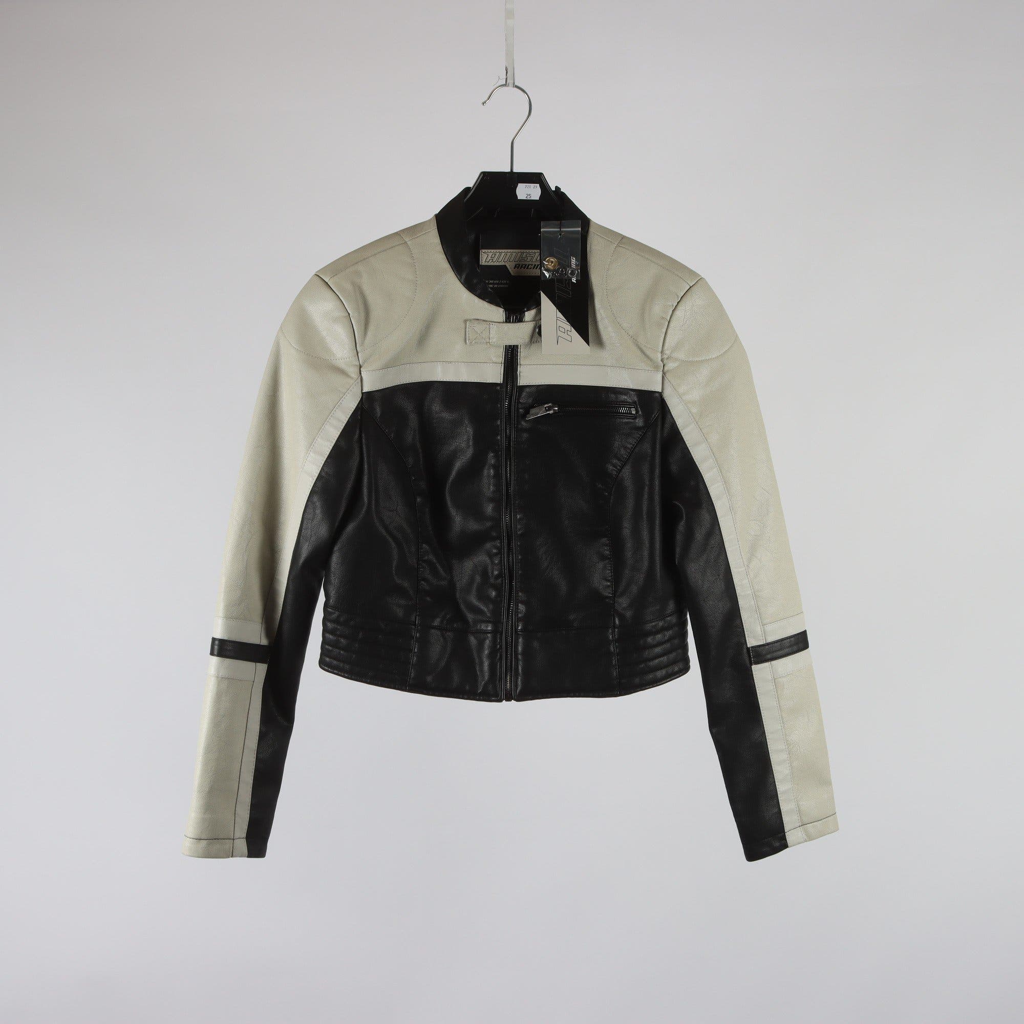 Jacka, Amisu Racing, offwhite, svart, stl. 36