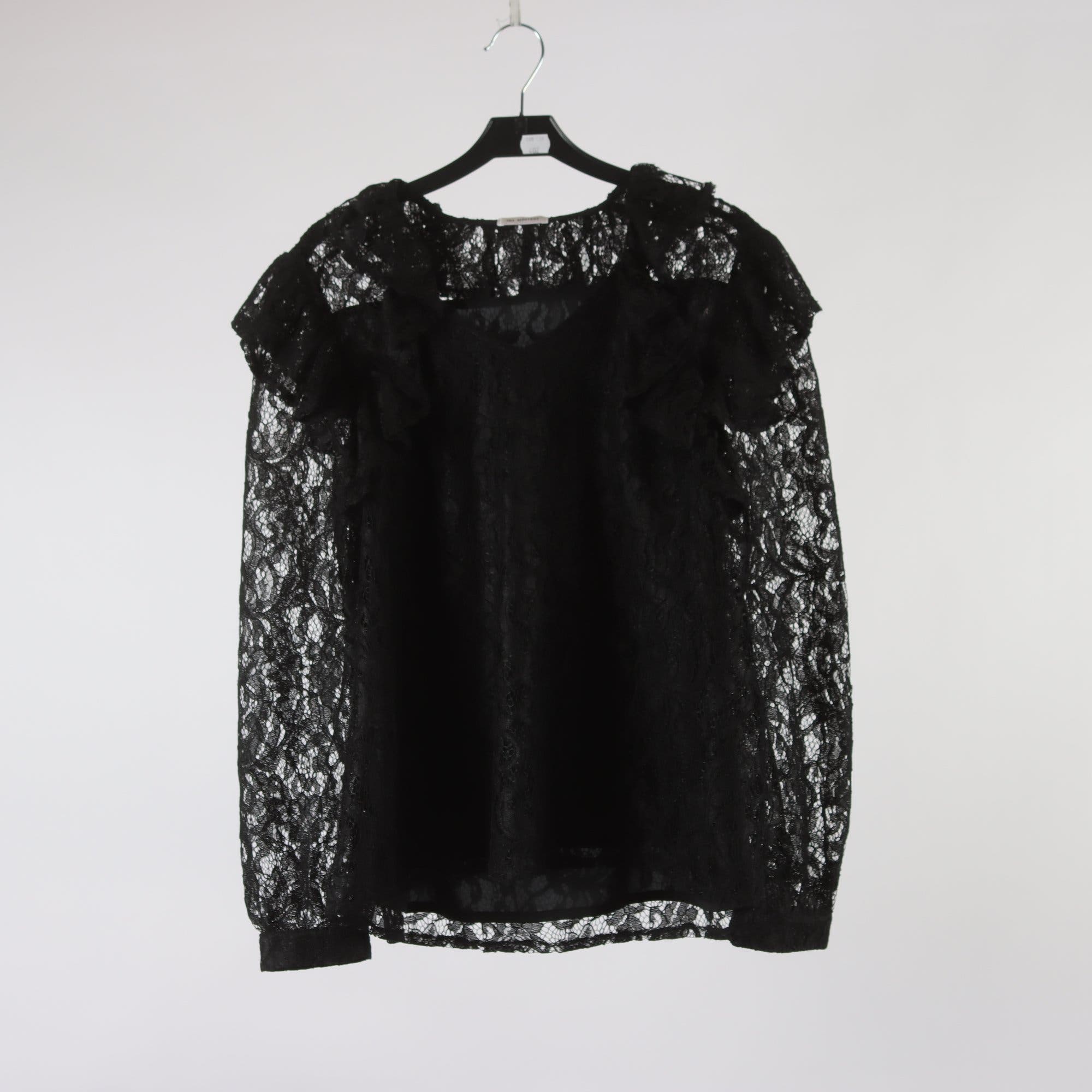 Blus, Ida Sjöstedt, svart, nät, stl. 36.