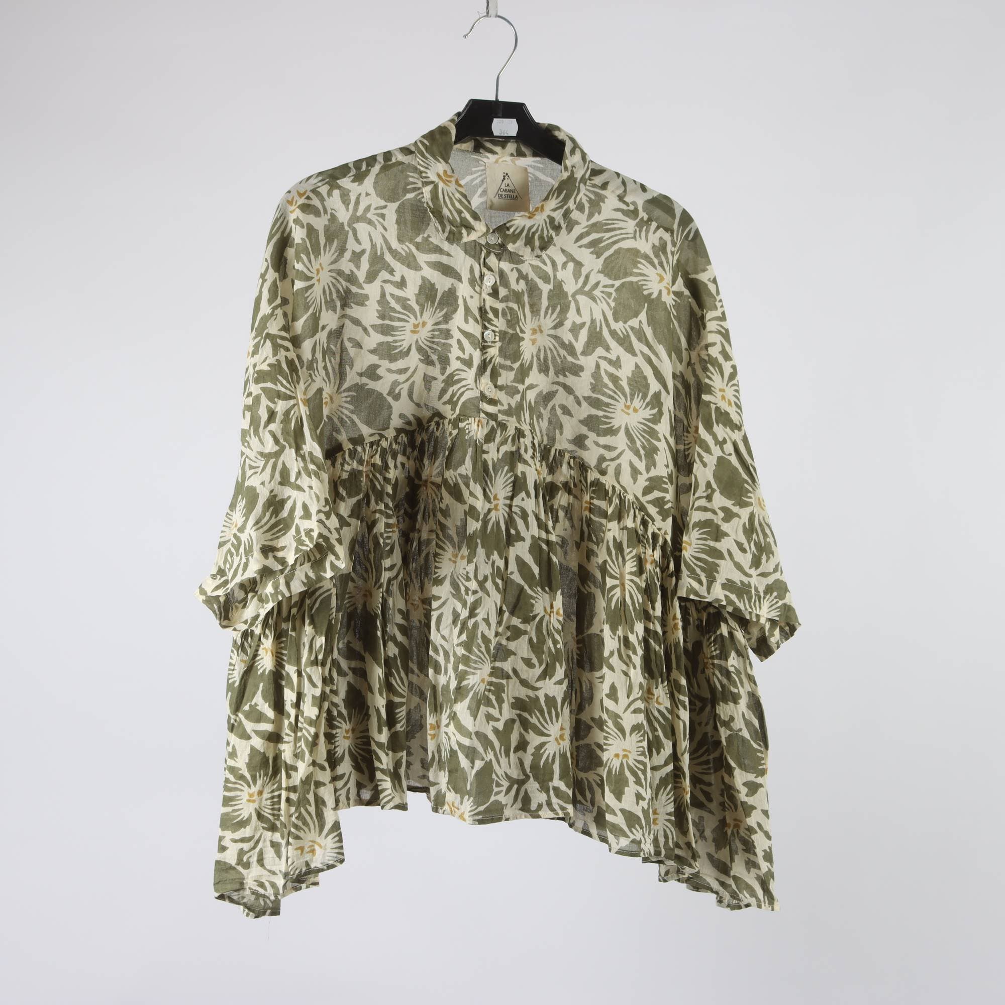 Blus, La Cabane de Stella, grön, stl. one size.