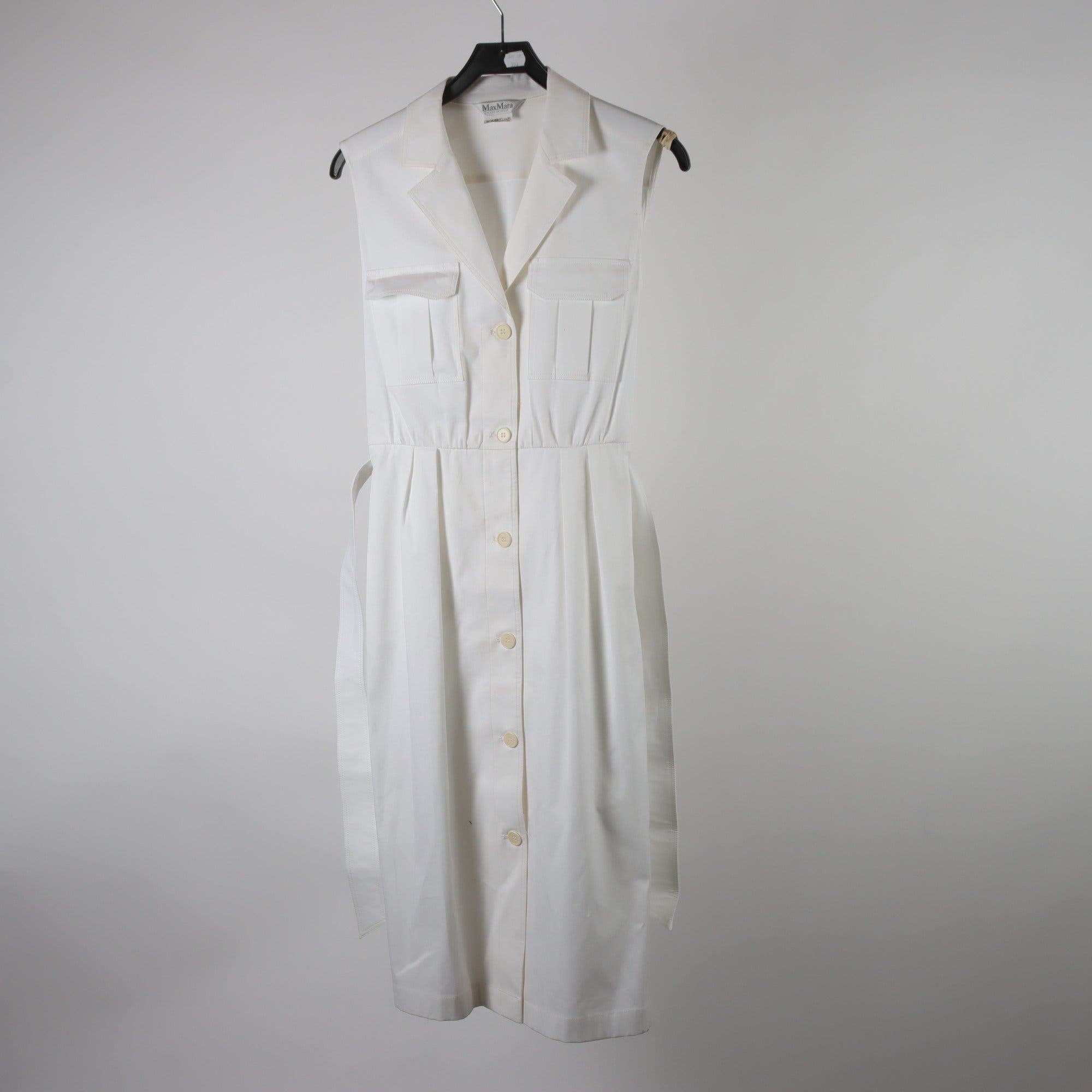 Klänning, Max Mara, vit, stl. ca. S/M.