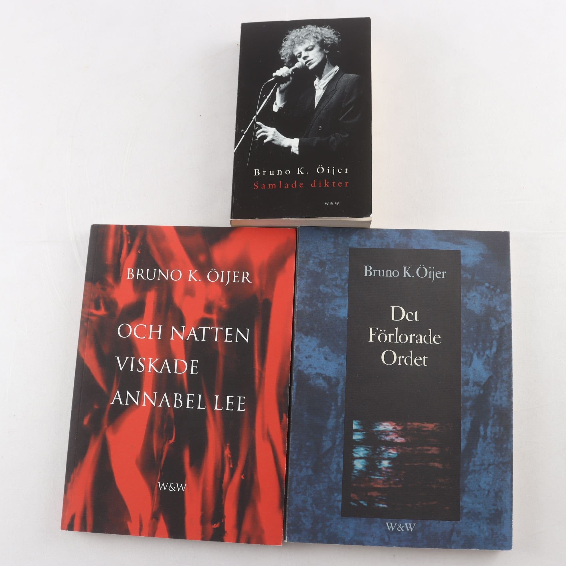 Bruno K. Öijer, bokpaket med 3 volymer