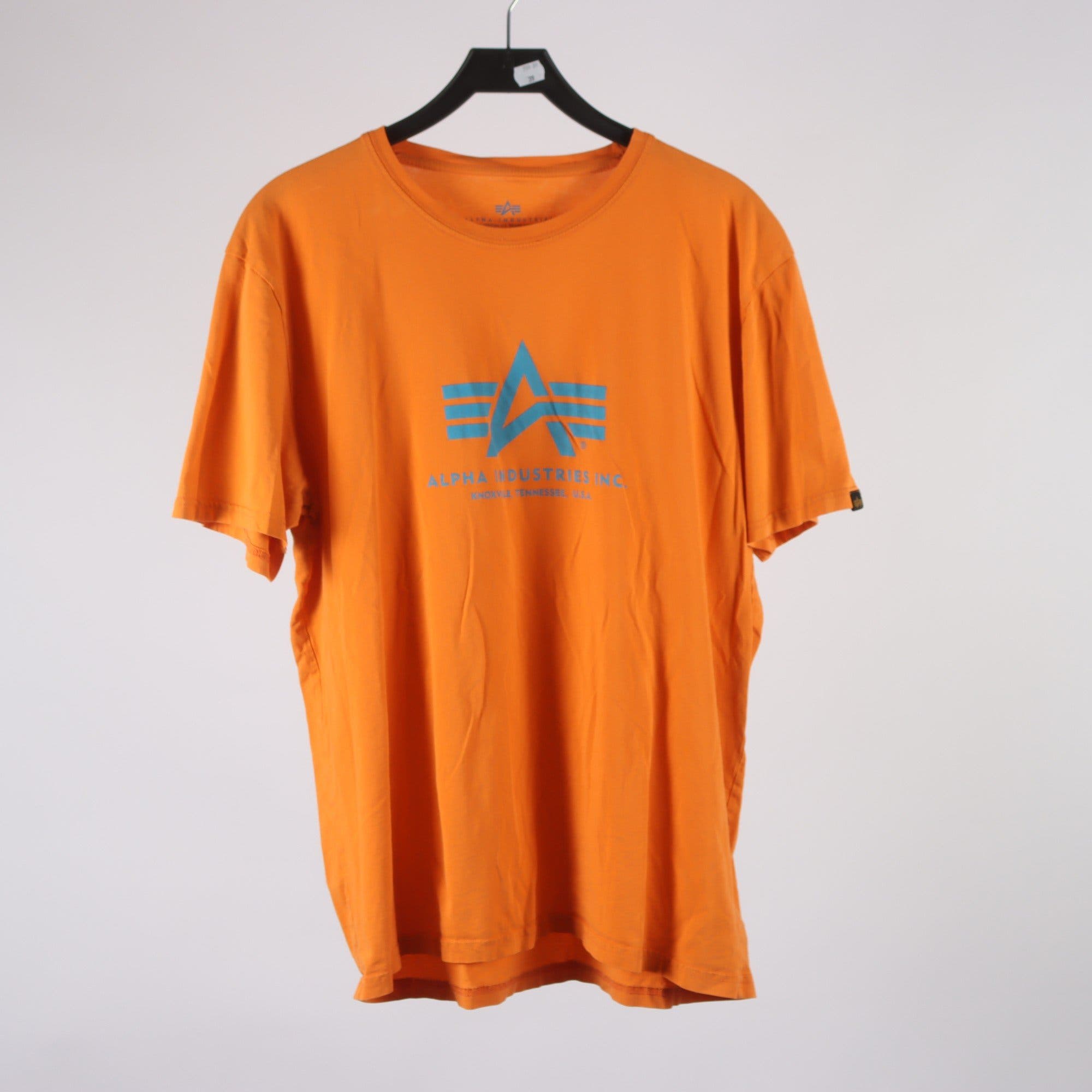 T-shirt, Alpha Industries, orange, stl. 3XL