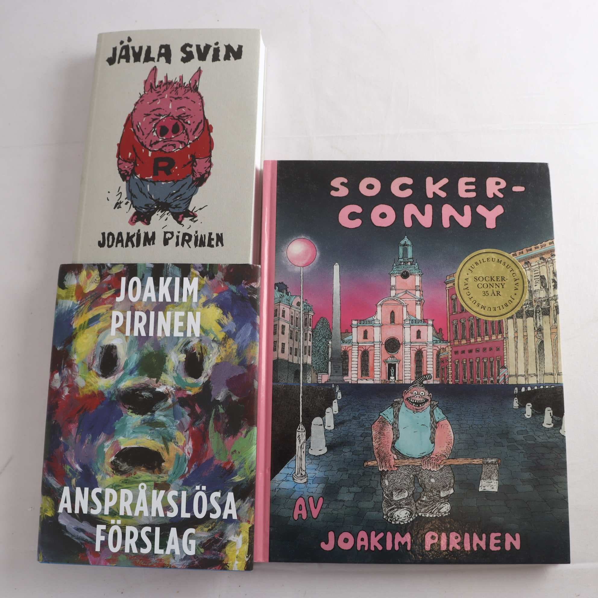 Joakim Pirinen, bokpaket med 3 volymer: Socker-Conny m.m.