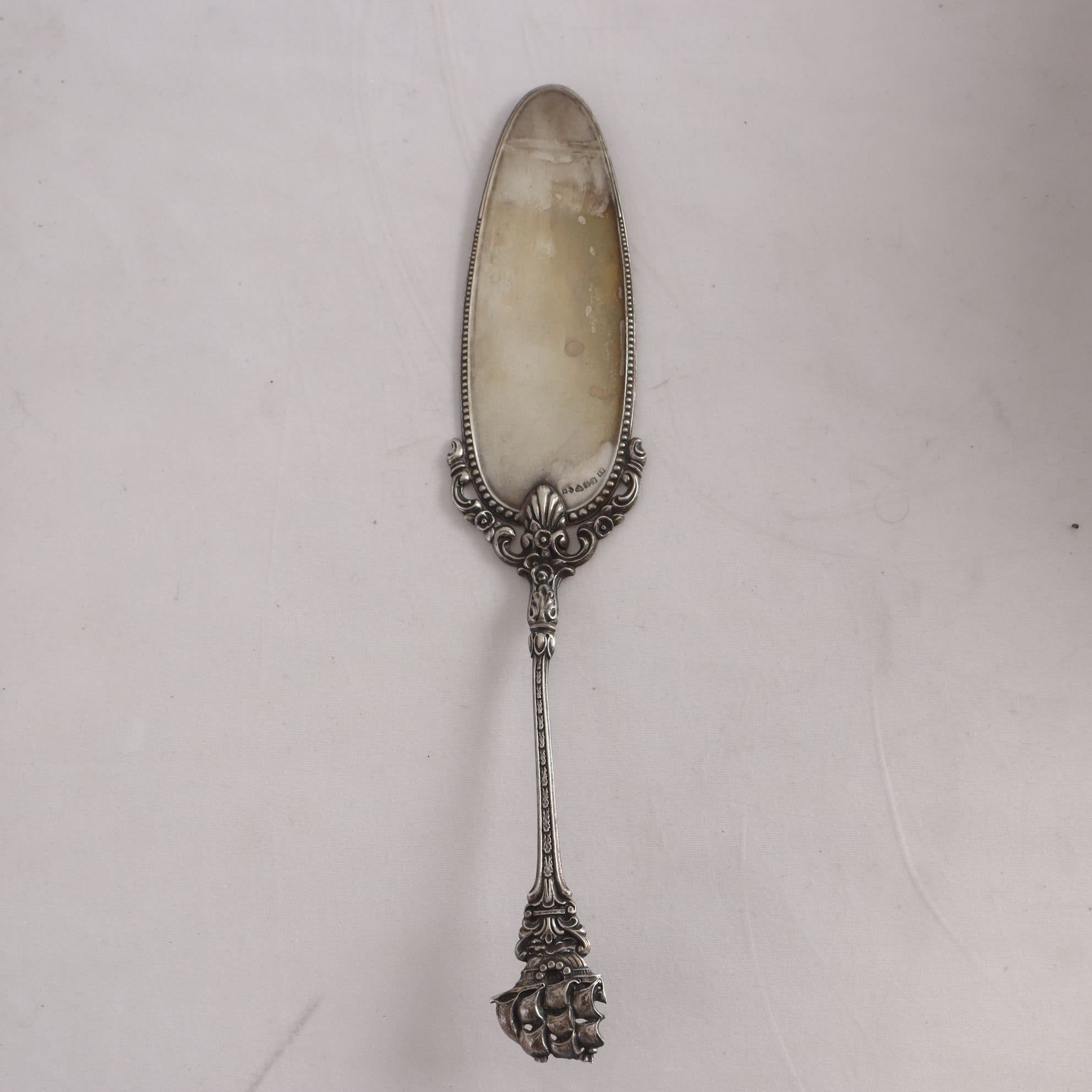 Tårtspade, silver, kattfot, 1921