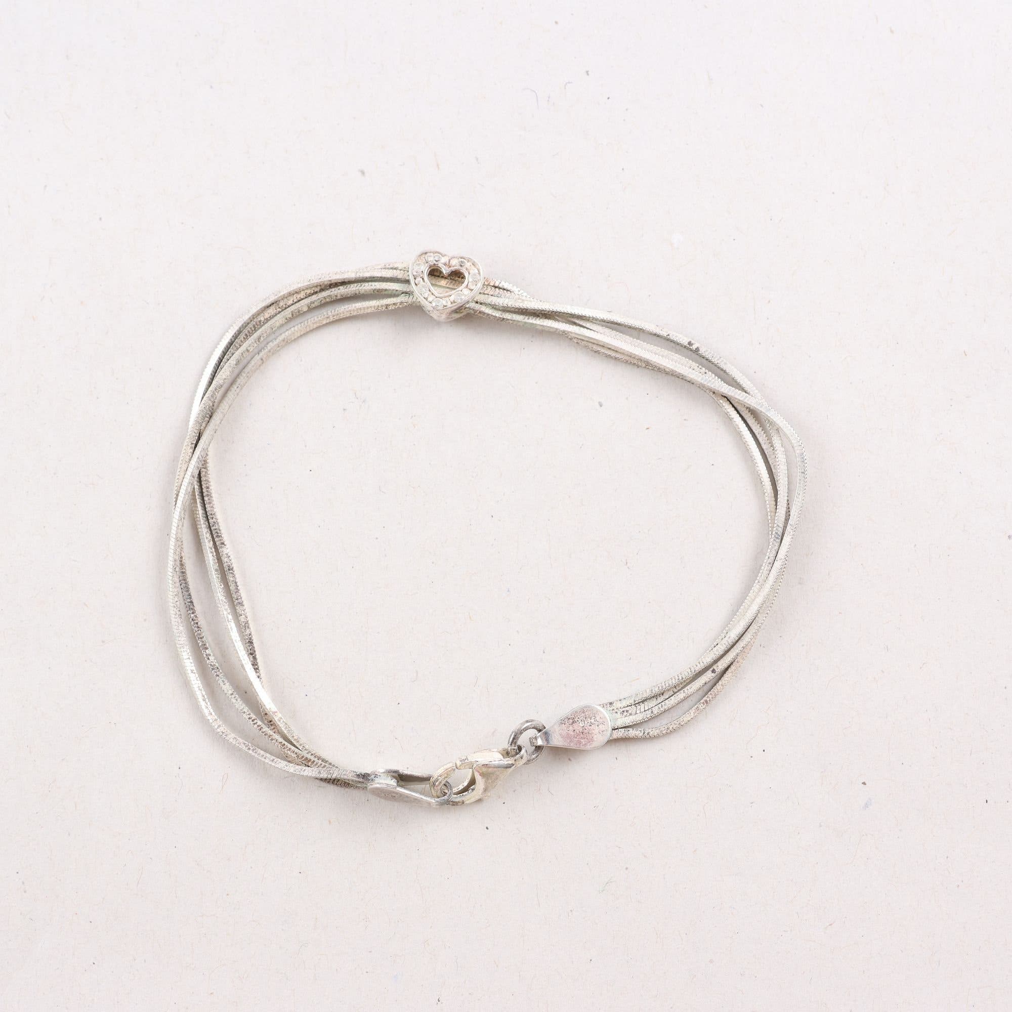 Armband, silver, stenar