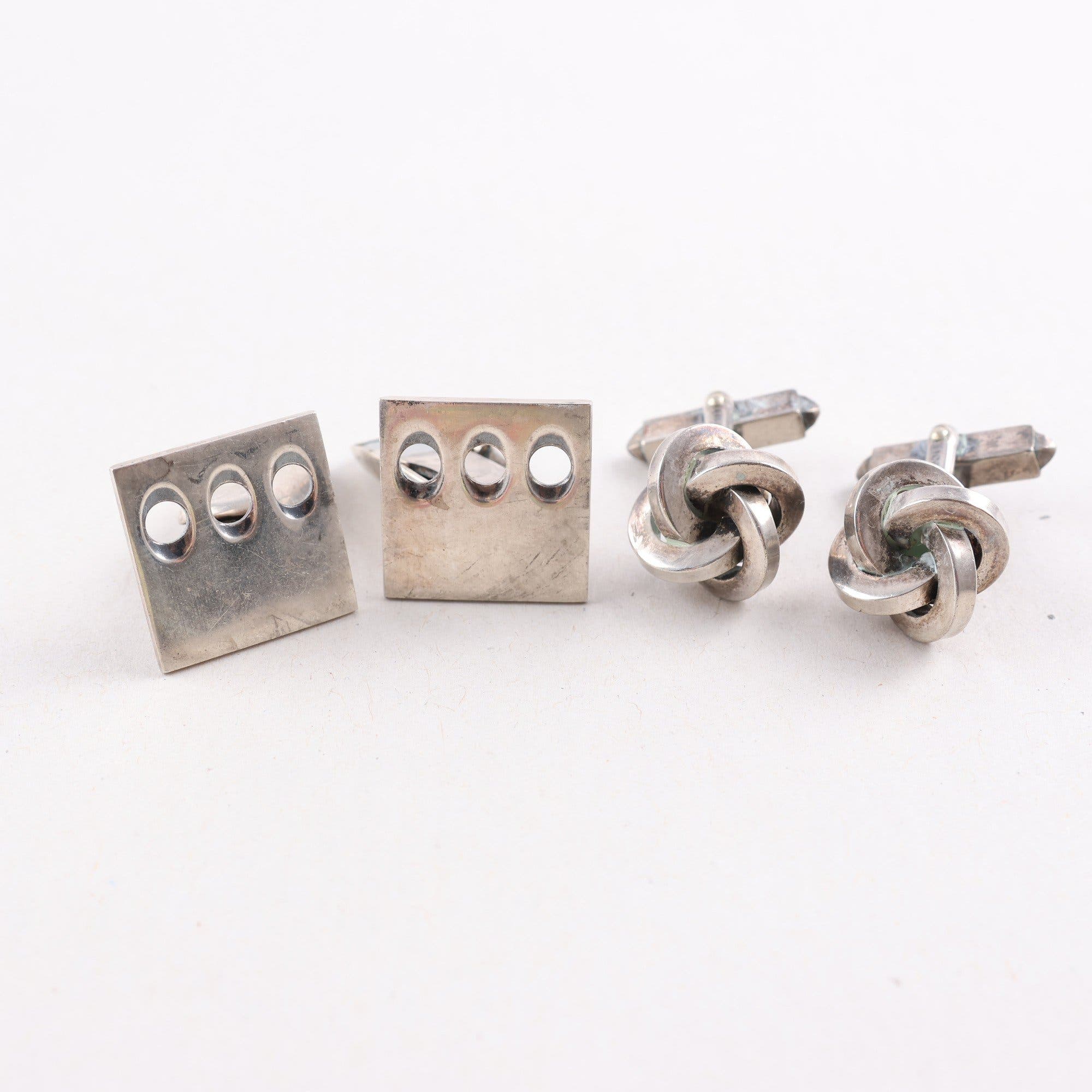 Manschettknappar, silver