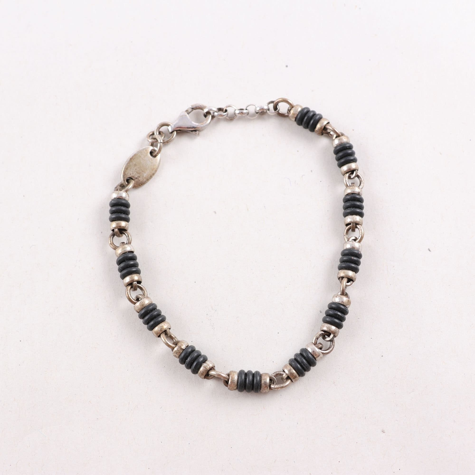Armband, silver, plast