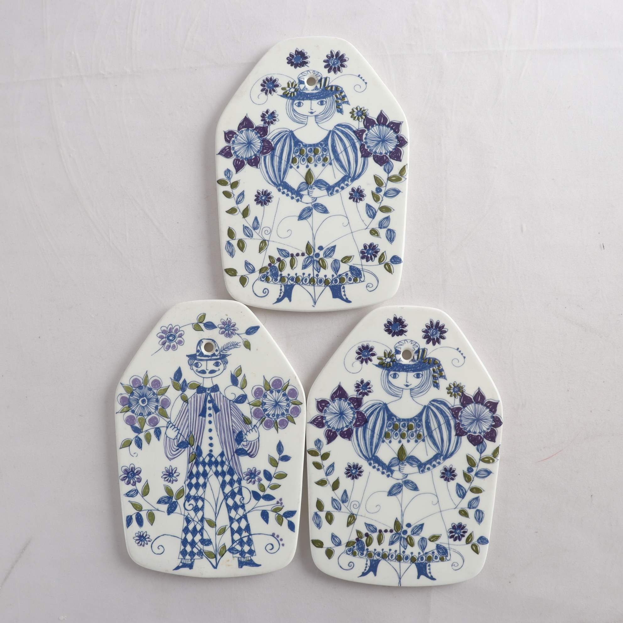 Skärbrädor, porslin, ”Lotte”, Turi-design, Norge, 3 st