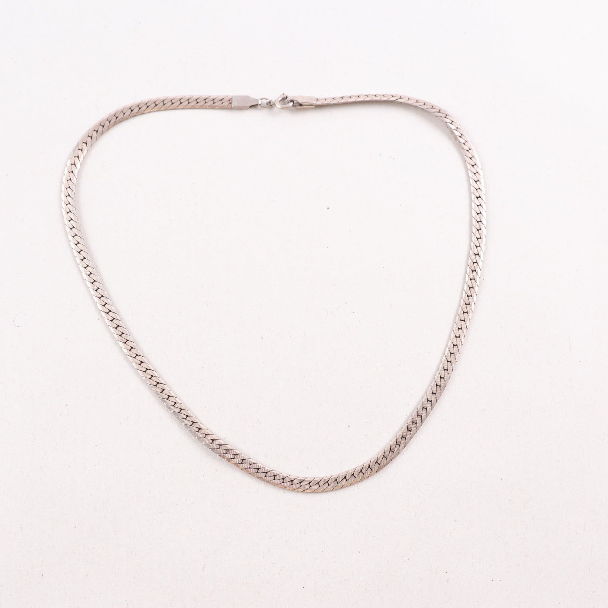 Halsband, silver, manglad
