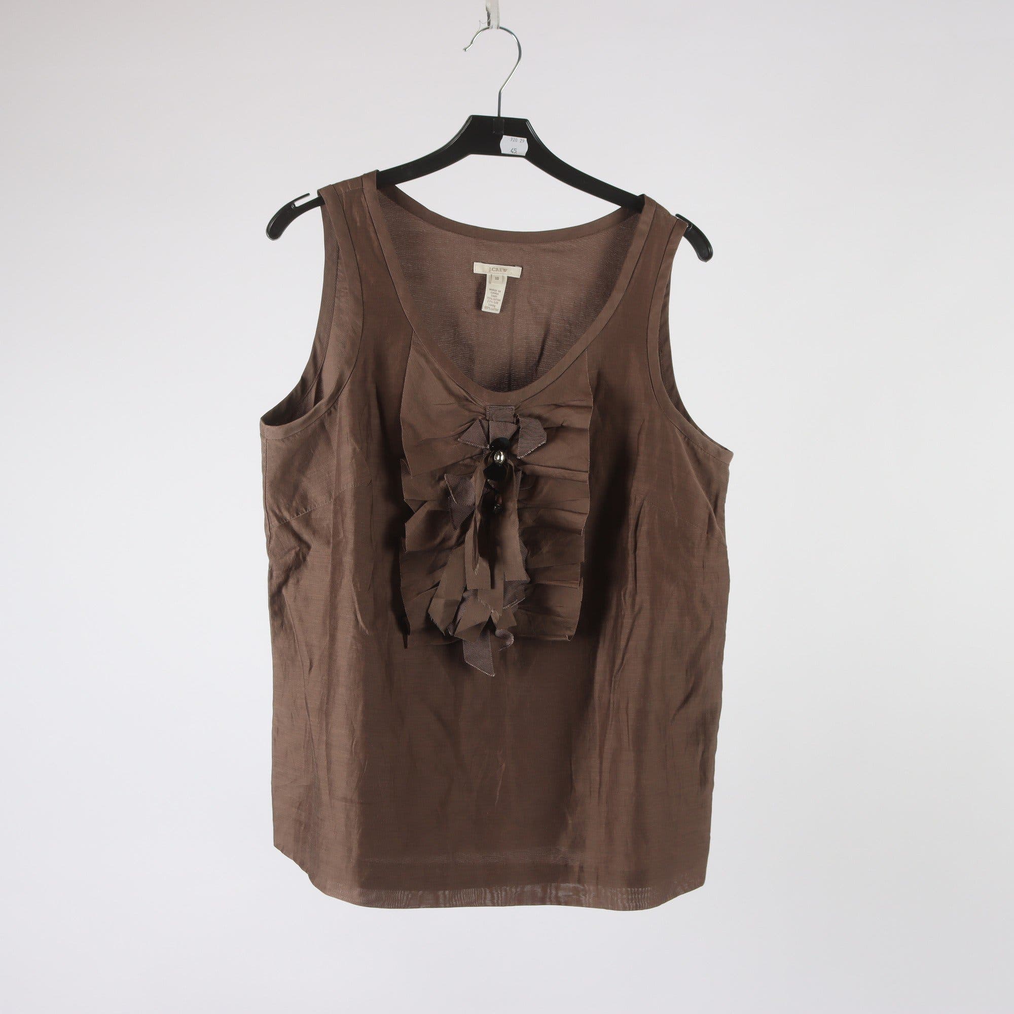Linne, J.Crew, brun, stl. 10 (M)