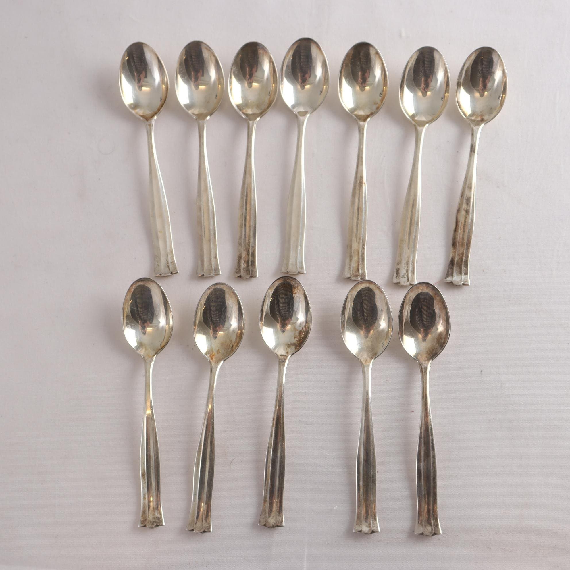Teskedar, silver, kattfot, MGAB, 1963