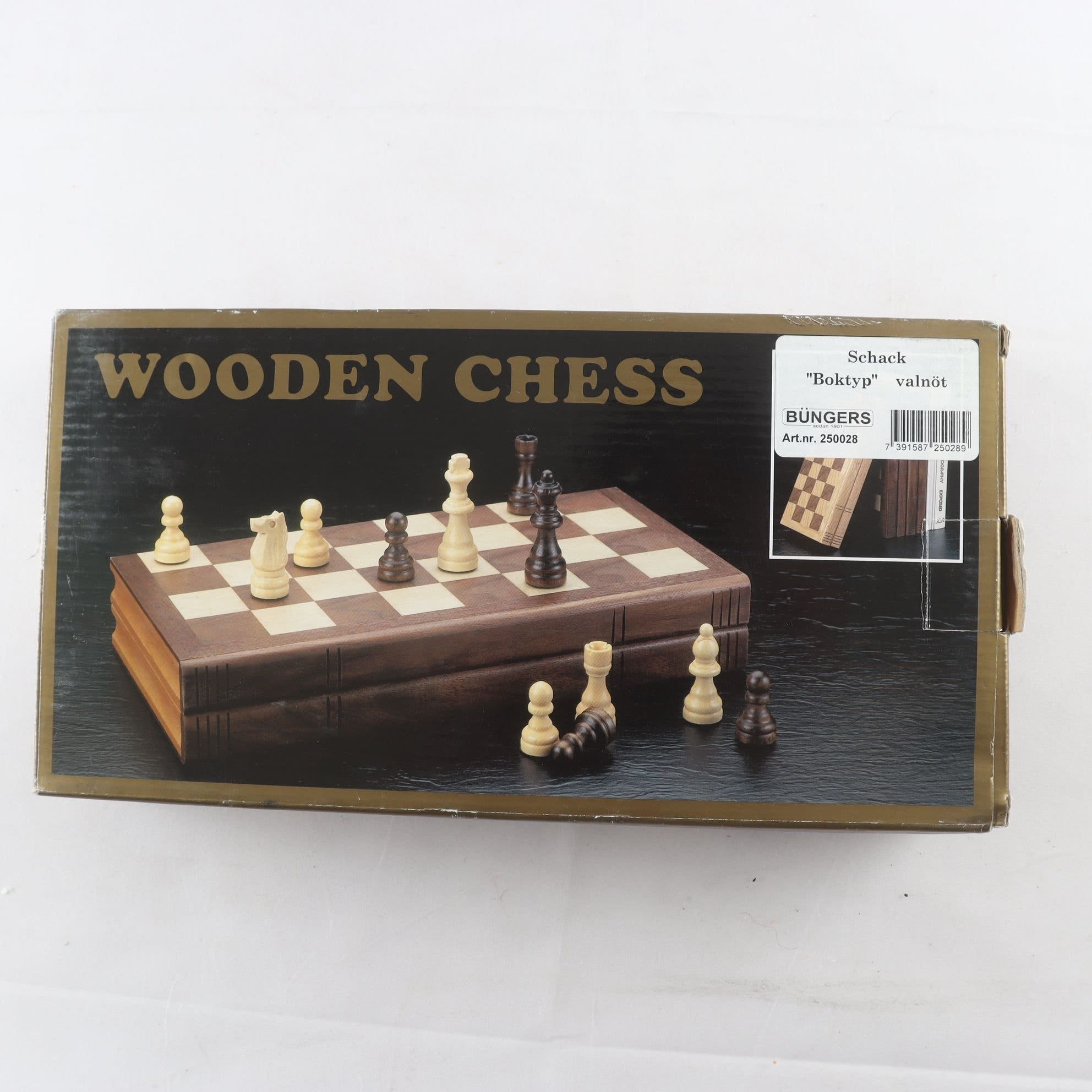 Spel, Schack, wooden chess, i org ask.