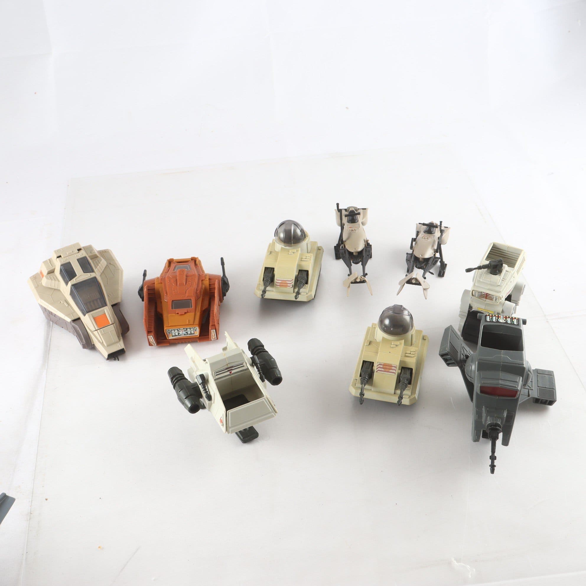 Rymdskepp, Starwars-kenner,mindre mod,blandat,från 80 talet.
