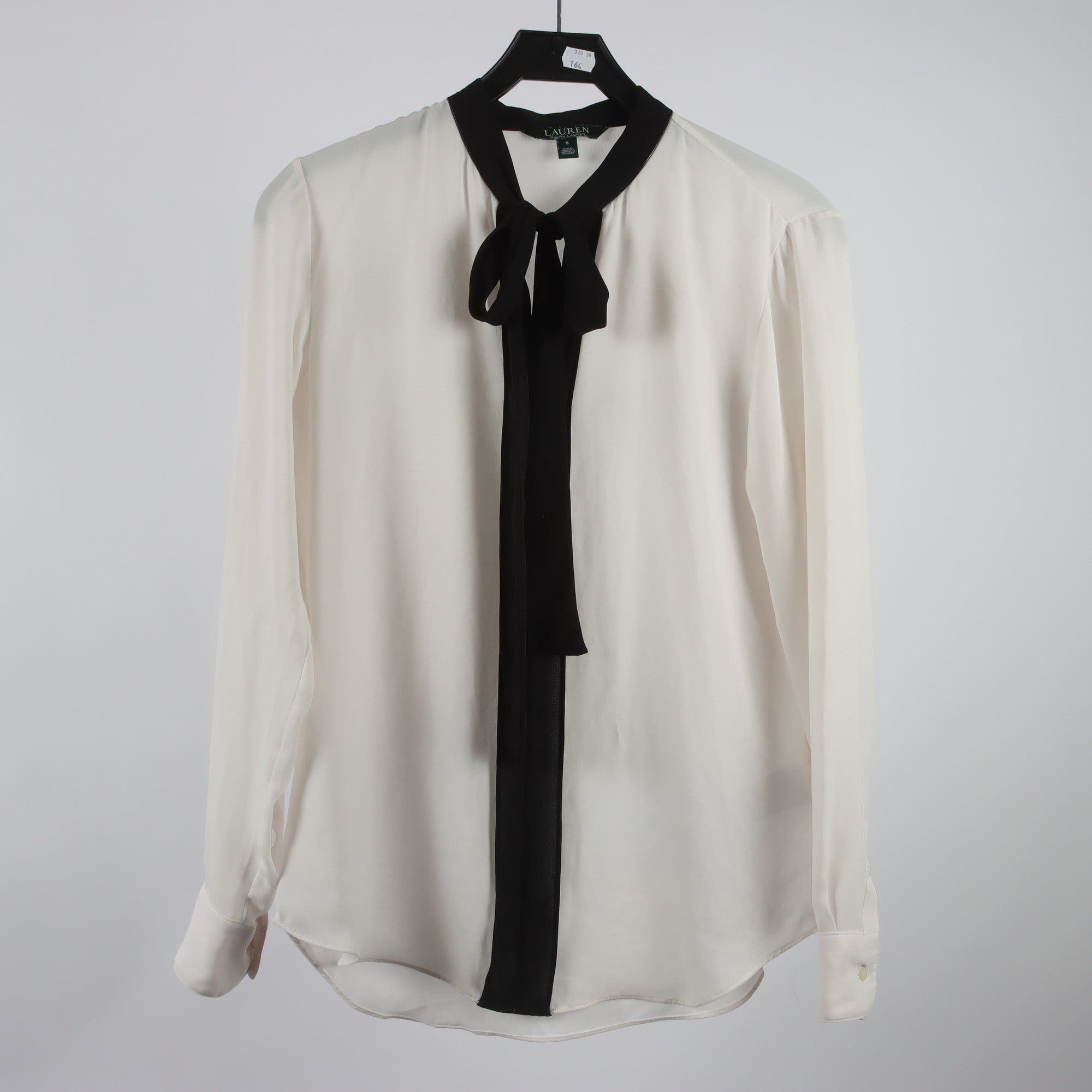 Blus, Ralph Lauren, offwhite, svart, stl. S