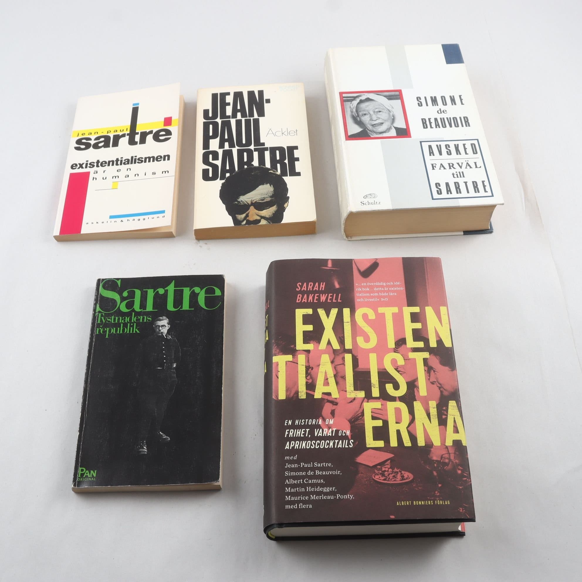 Jean-Paul Sartre och existentialismen, bokpaket med 5 volymer