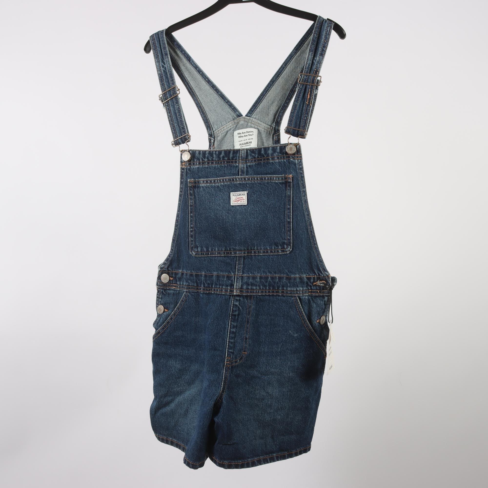 Hängselshorts, Pull&Bear, blå, stl. M
