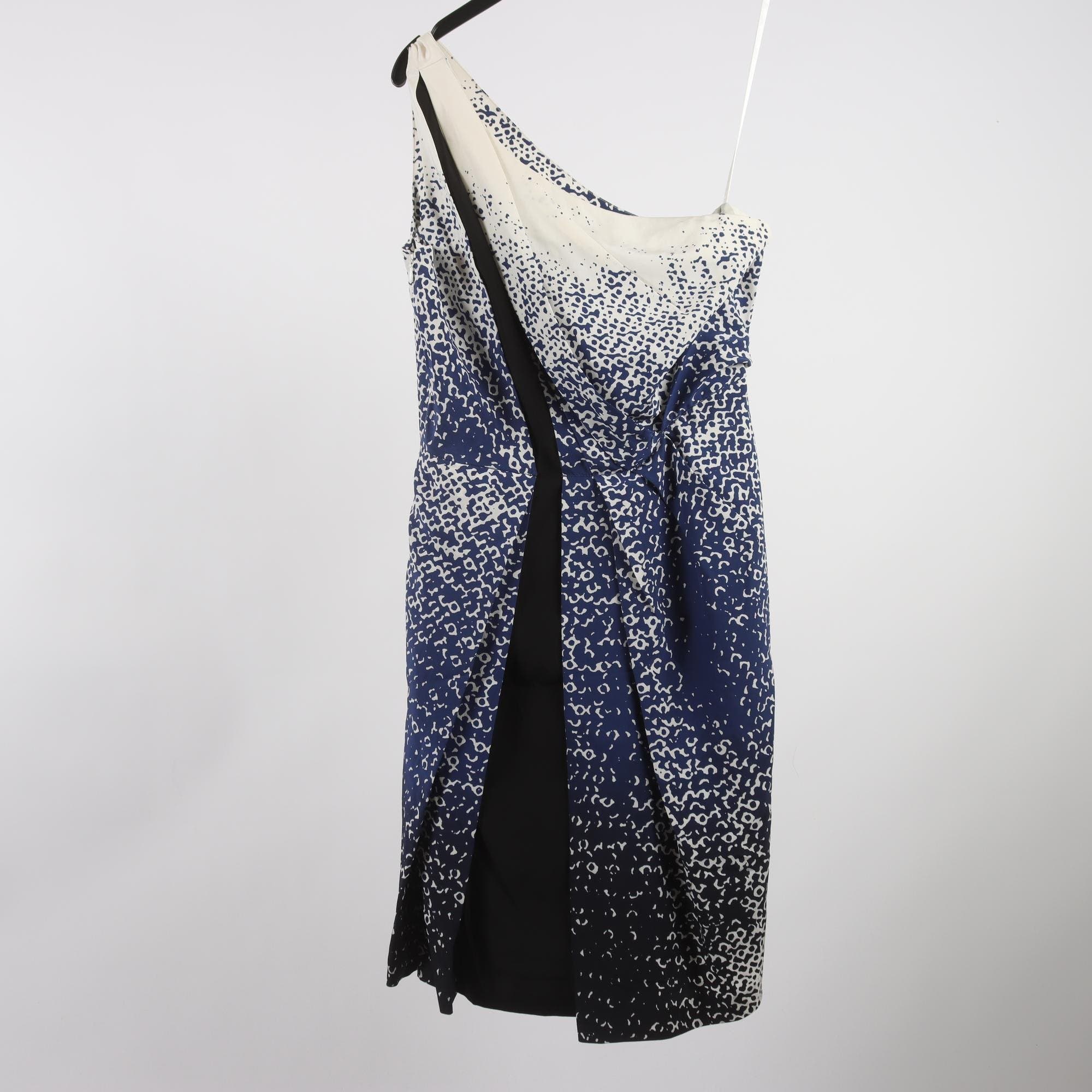 Klänning, Diane von Furstenberg, blå, vit, mönstrad, stl. 6 (S)