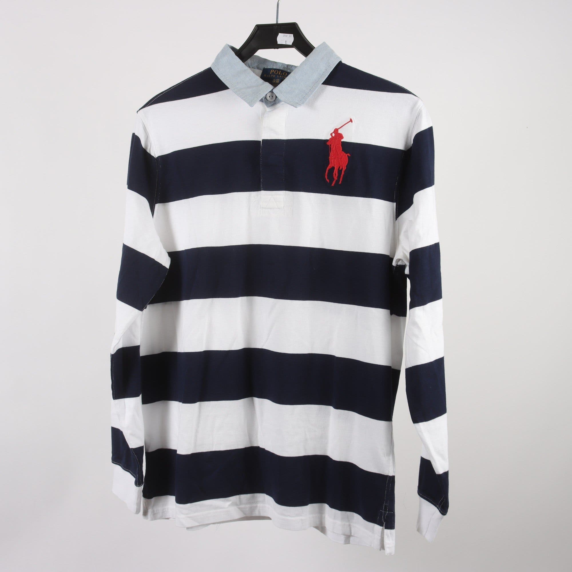 Tröja, Polo Ralph Lauren, blå, vit, randig, stl. XL