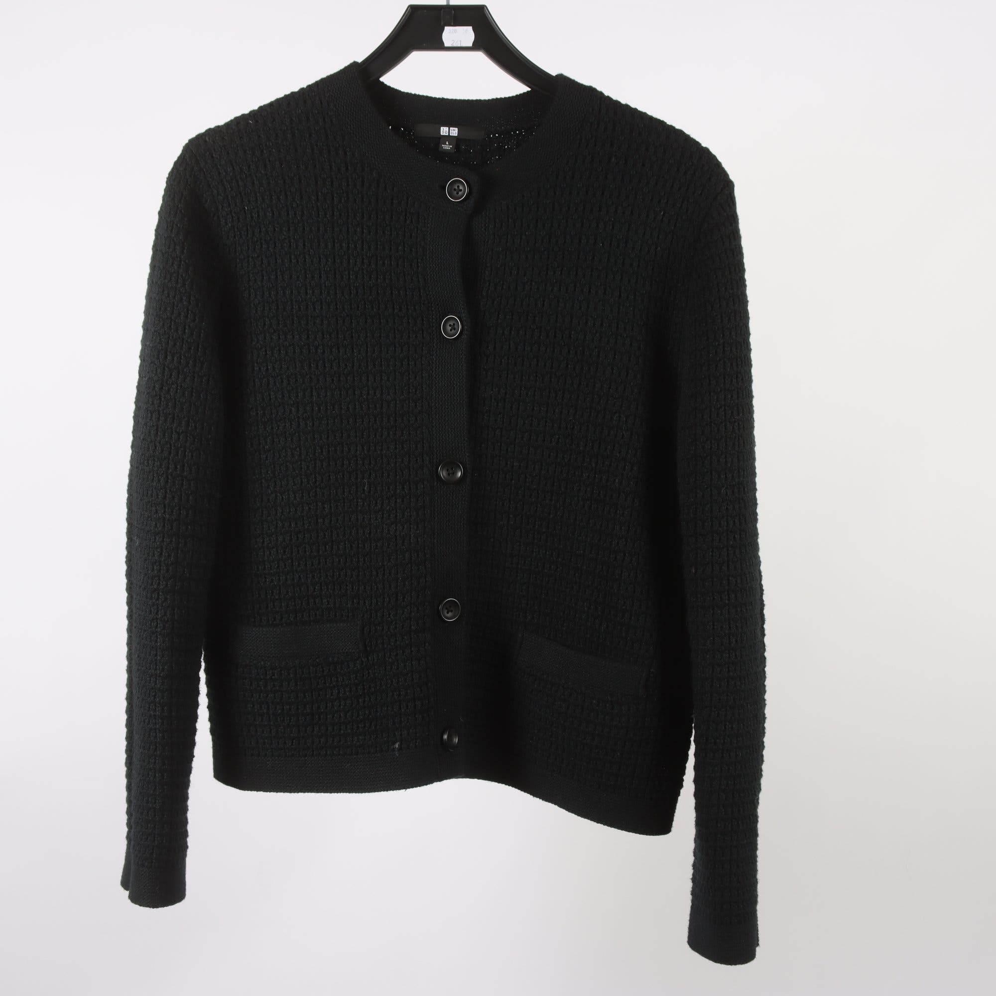 Kofta, Uniqlo, svart, stl. L.