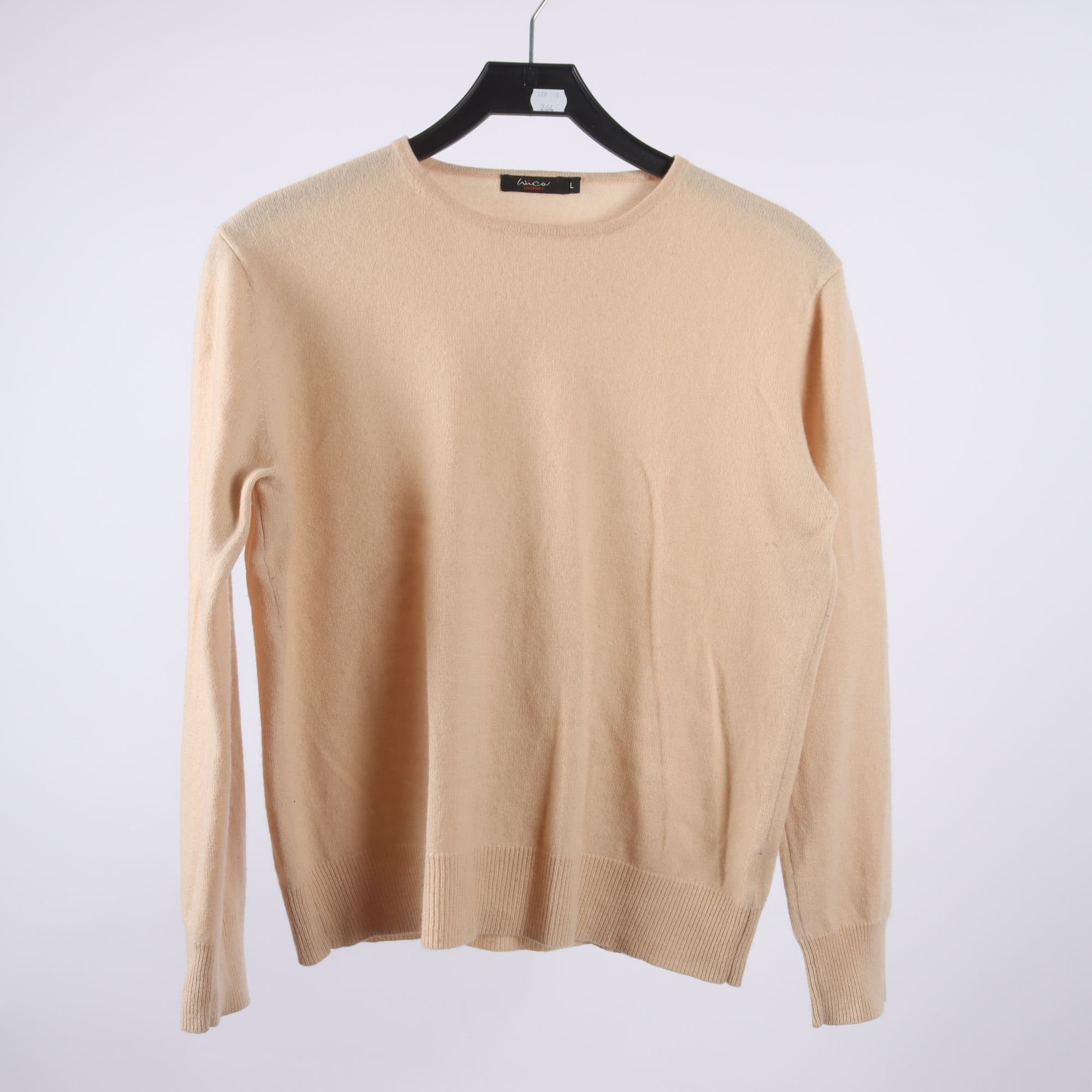 Tröja, Wico, beige, 100% cashmere, stl. L.