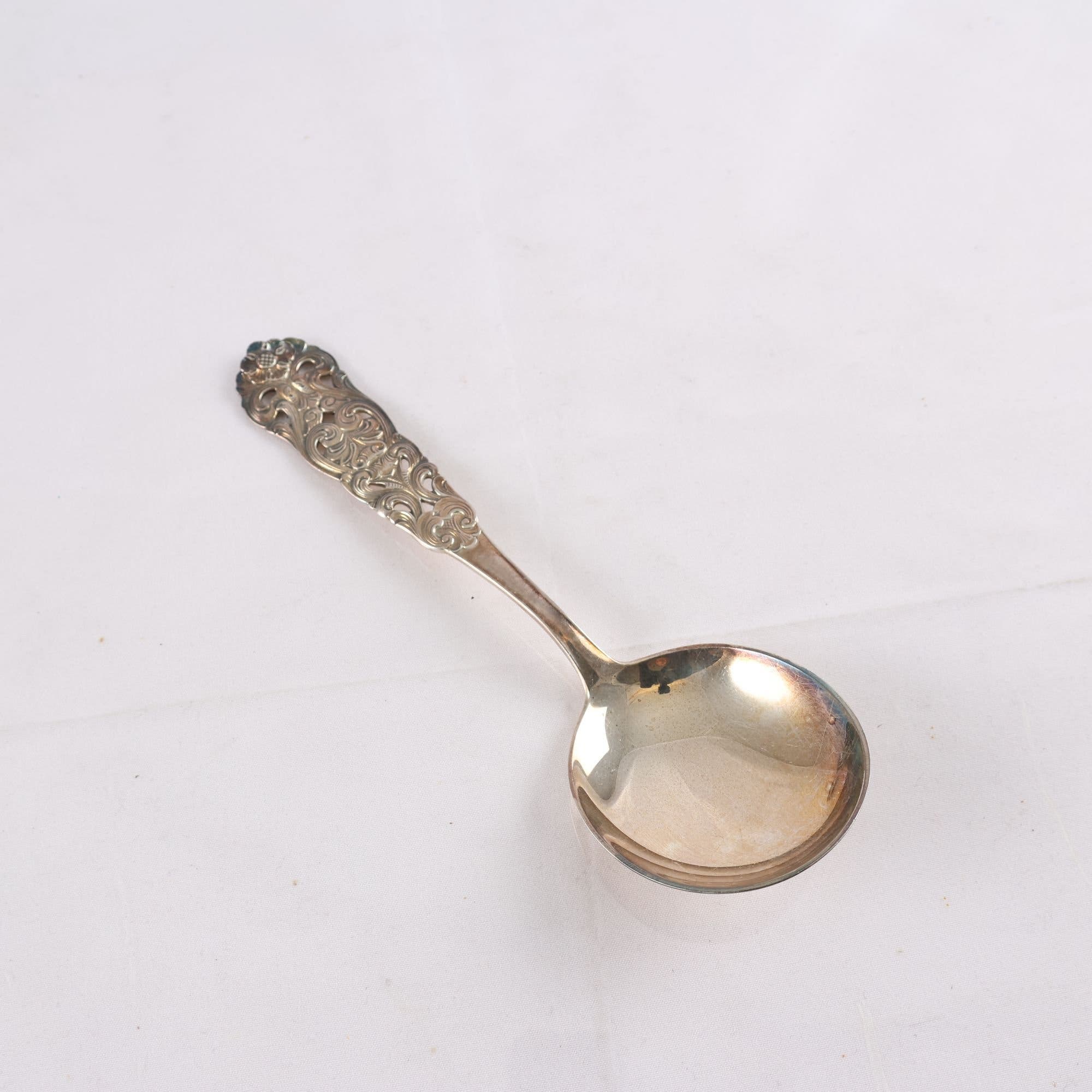 Sked, silver, 830, Norge, svensk importstämpel