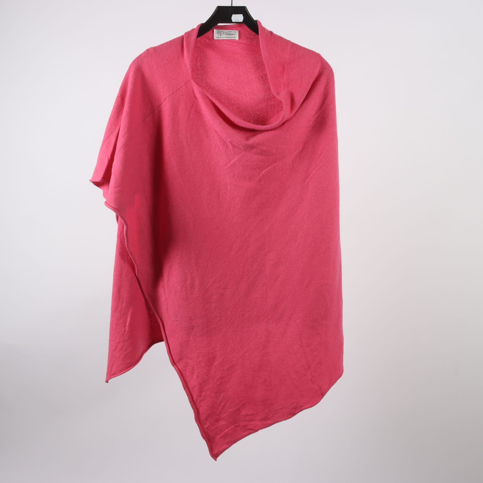 Poncho, CF, rosa, 100% cashmere, stl. one size.