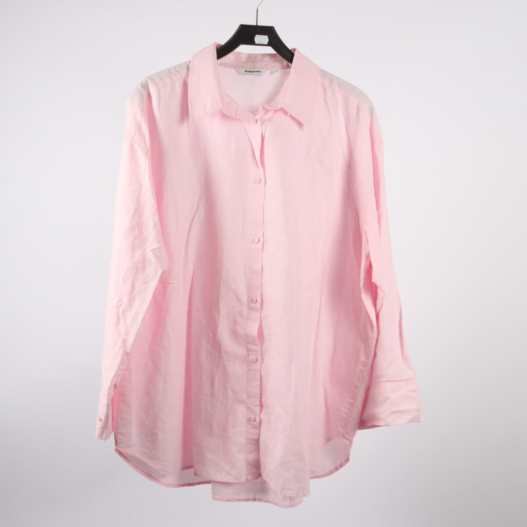 Blus, KappAhl, rosa, 55% lin, stl. XL.
