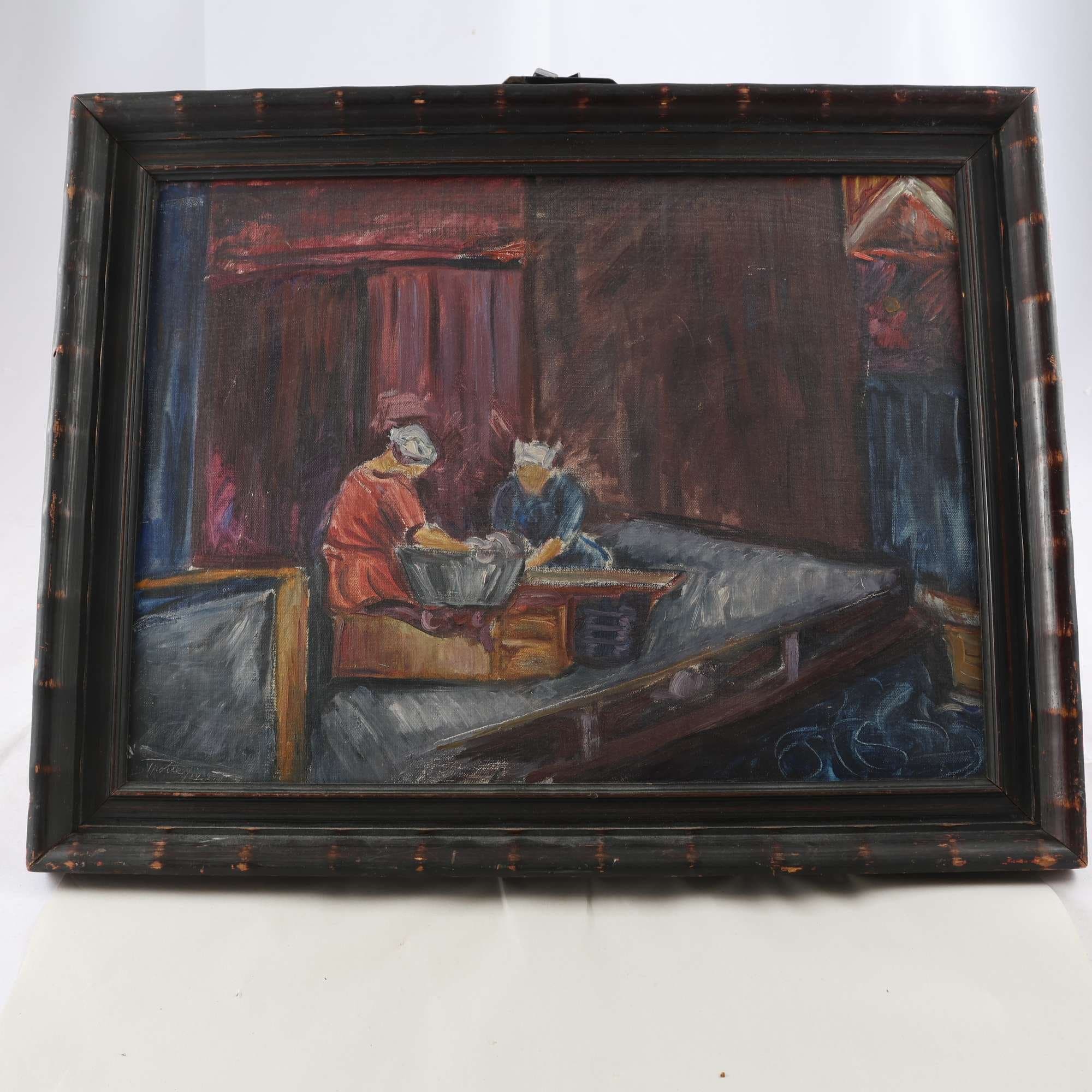 Olja på duk, signerad Trotte, 1925. Endast avhämtning.