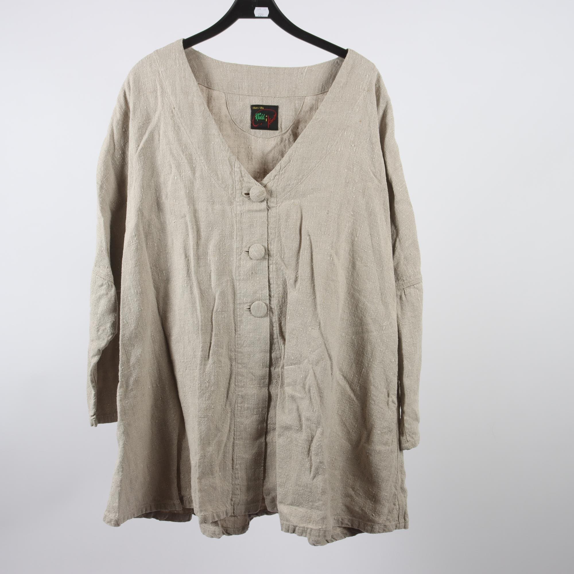Jacka, Olars Ulla, beige, 100% lin, stl. ca. XL-XXL.