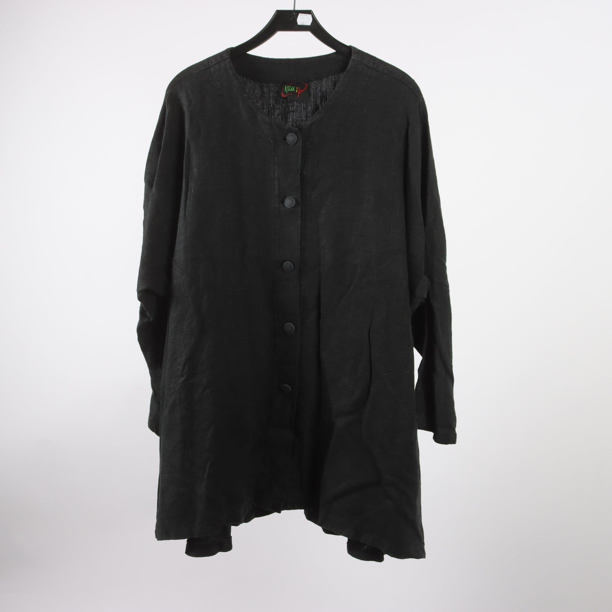 Jacka, Olars Ulla, svart, 100% lin, stl. ca. XL-XXL.