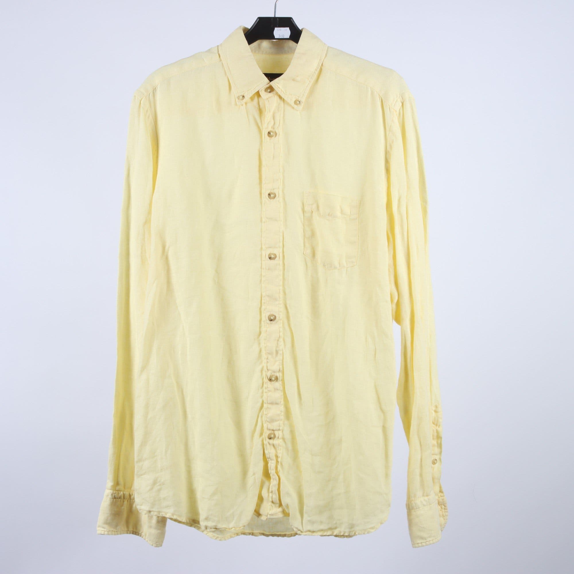 Skjorta, Massimo Dutti, gul, 100% lin, stl. M.