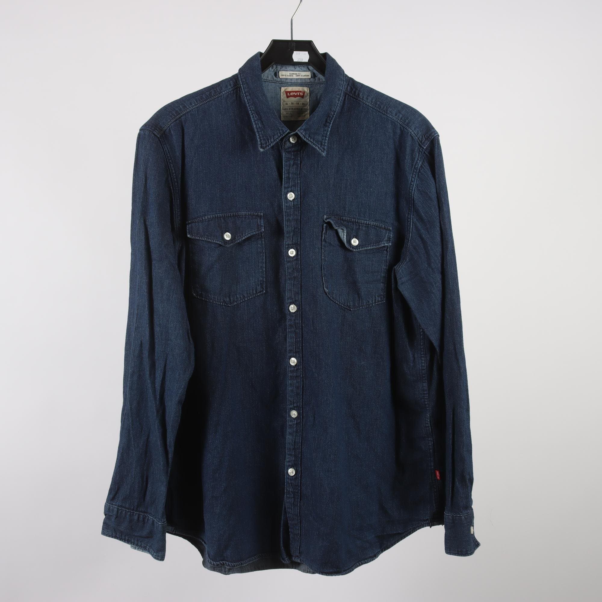 Jeansskjorta, Levis, blå, stl. XL.