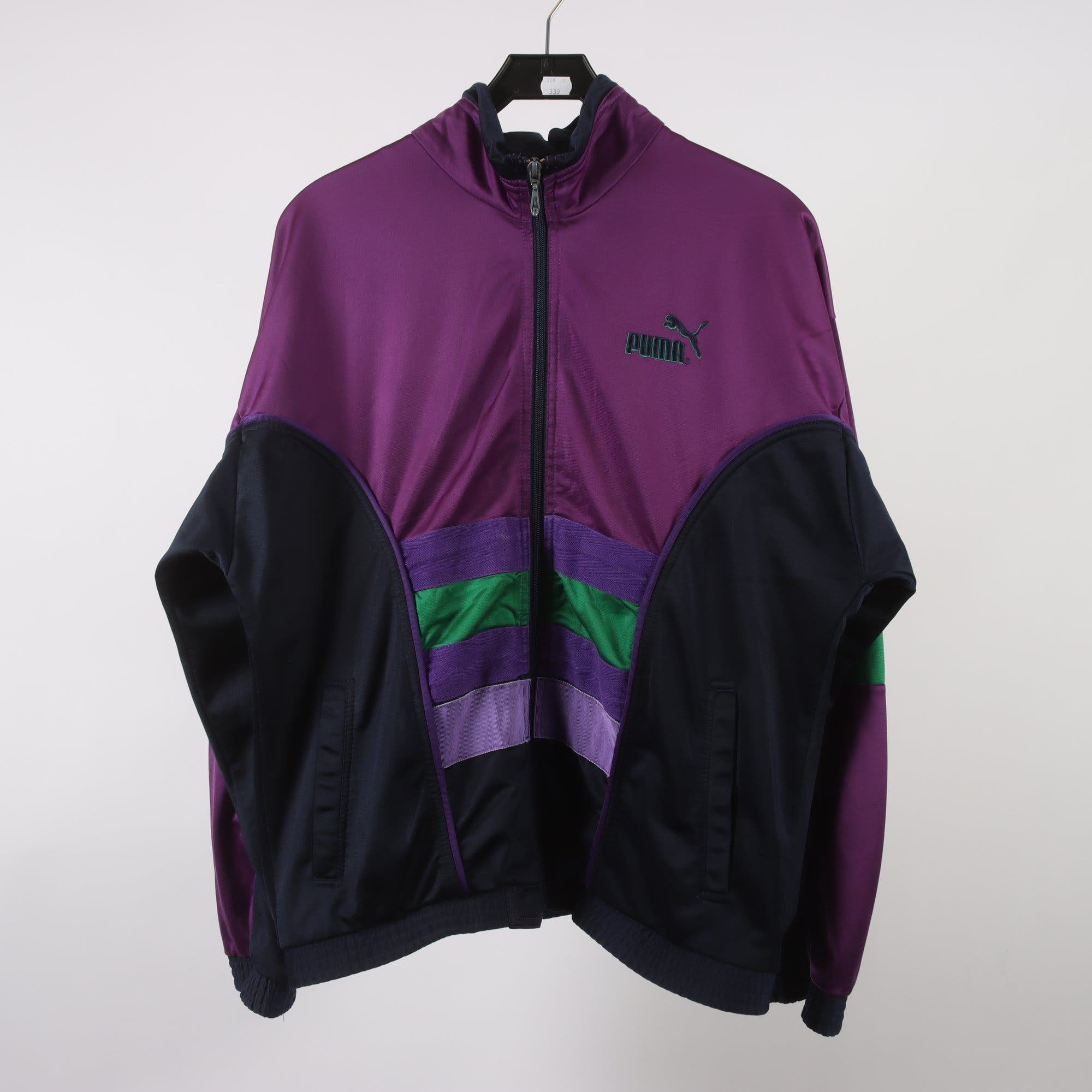 Träningsjacka, Puma, lila, retro, stl M.