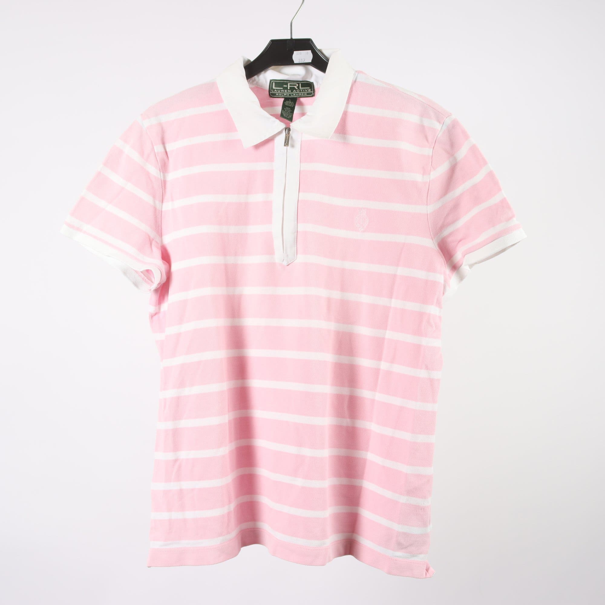 Tröja, Lauren Ralph Lauren, randig, vit, rosa, stl. L.