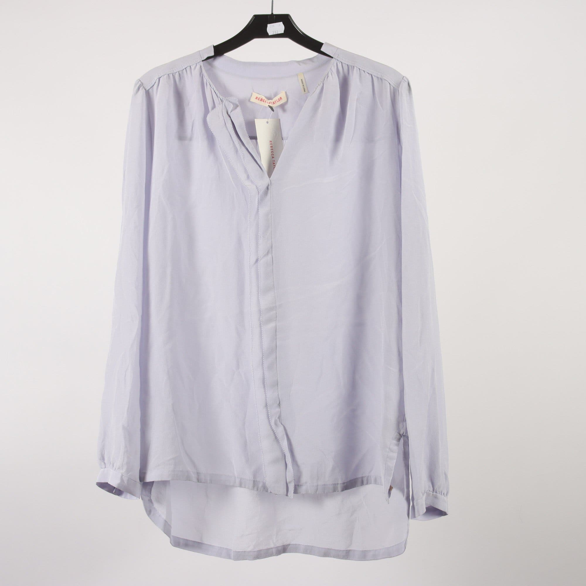 Blus, Rebecca Taylor, ljuslila, 100% silke, stl. ca. M.