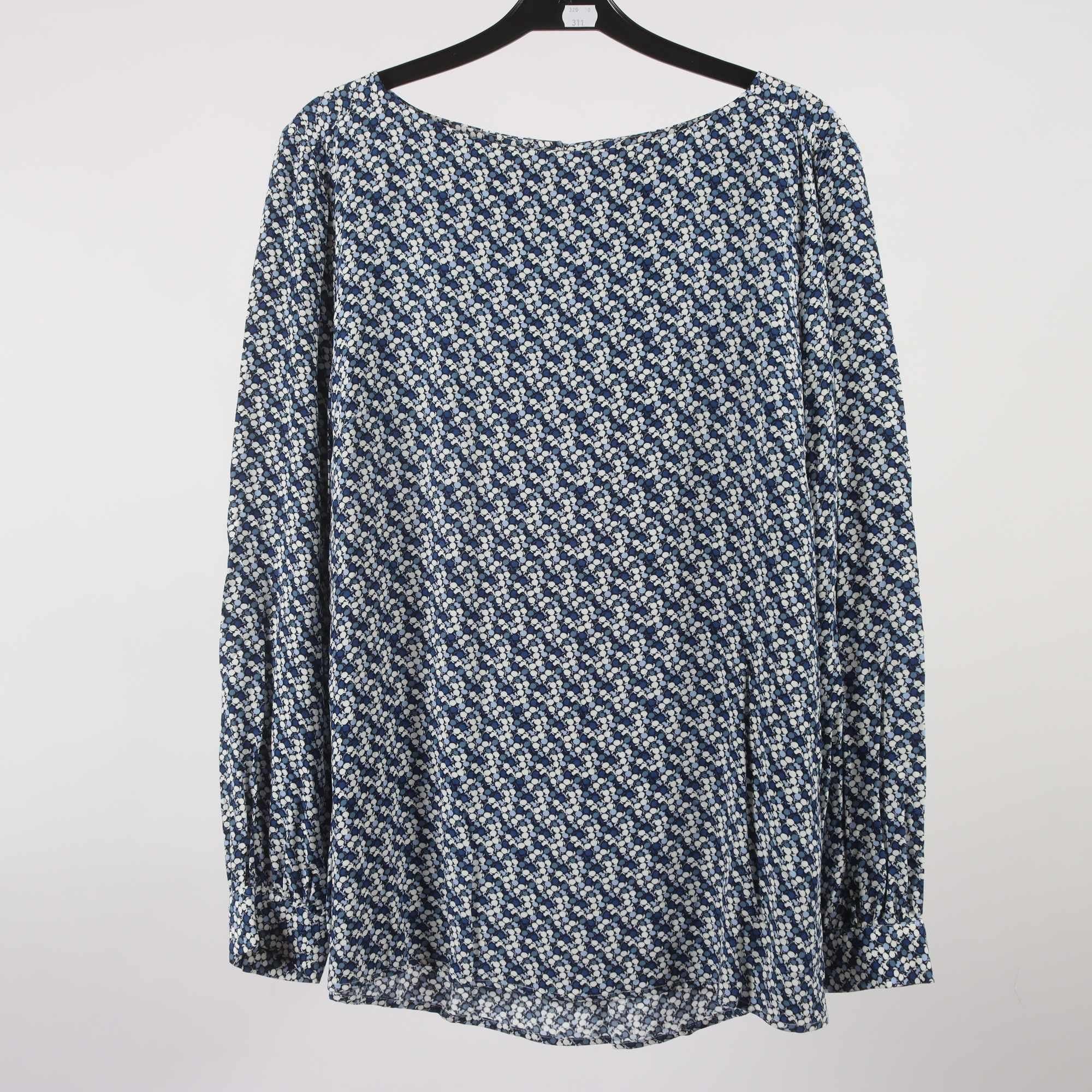 Blus, Gant, mönstrad, blå, stl. 38.