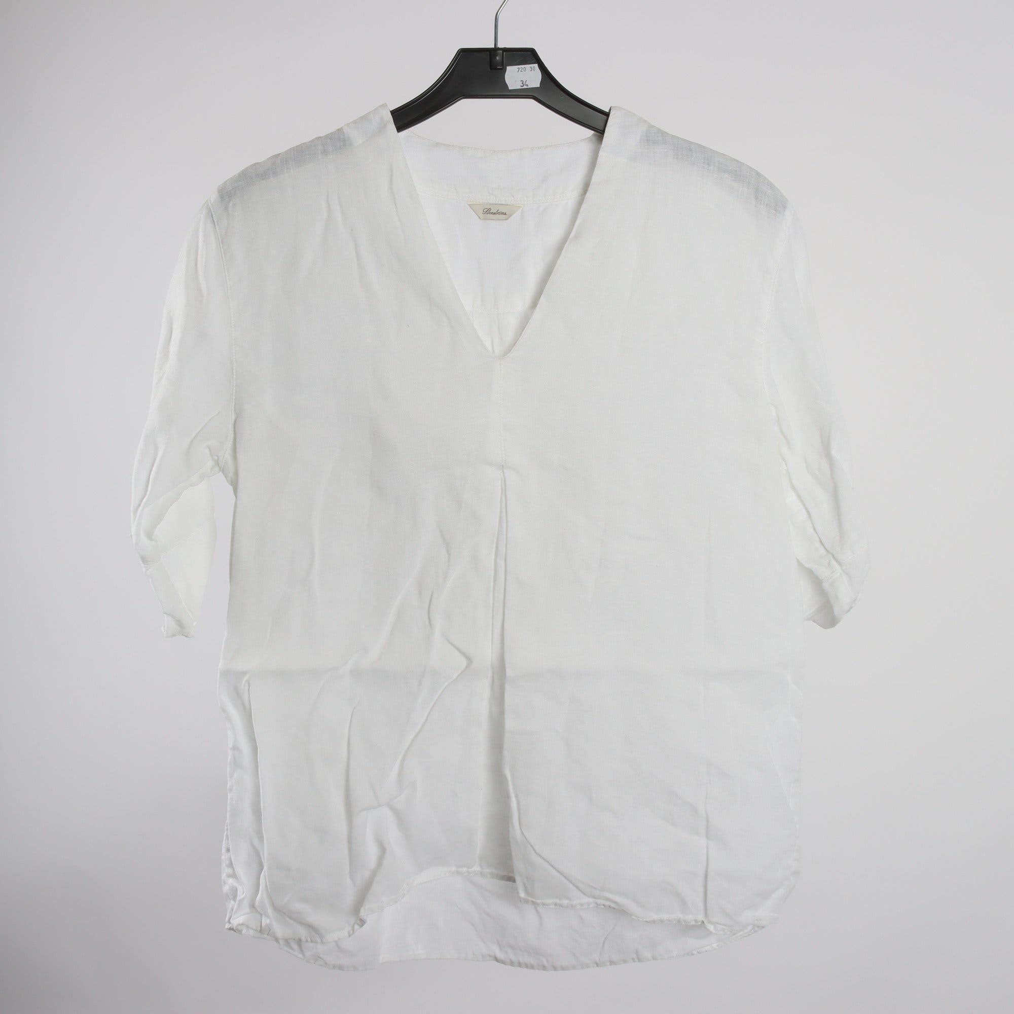 Blus, Stenströms, vit, 100% linne, stl. 36