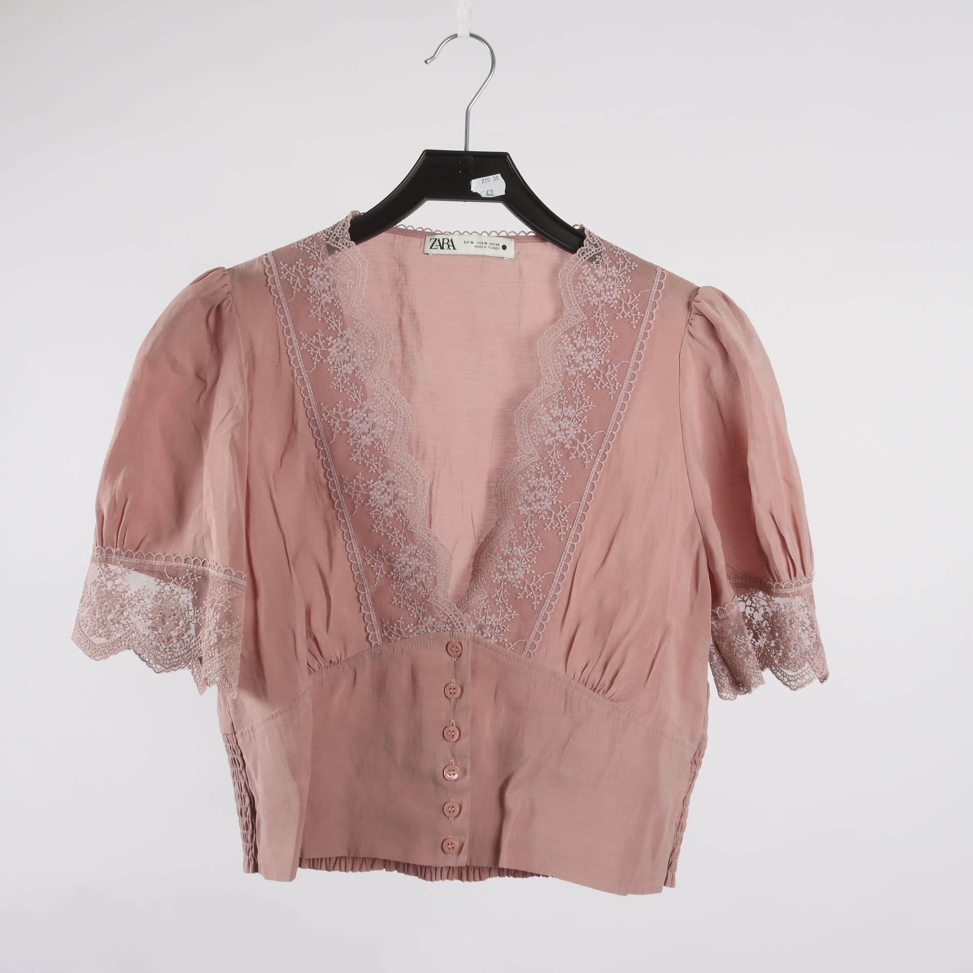 Blus, Zara, gammelrosa, stl. M