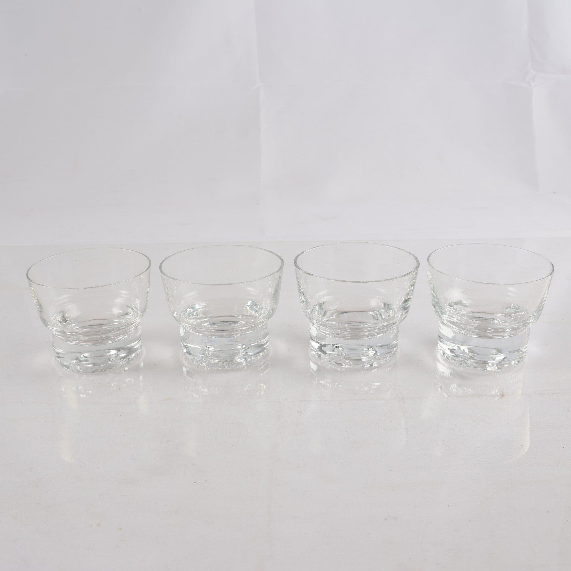 Whiskyglas, Blomma, Jan Johansson, Orrefors, 1970-tal, 4 st. Samfraktas ej.