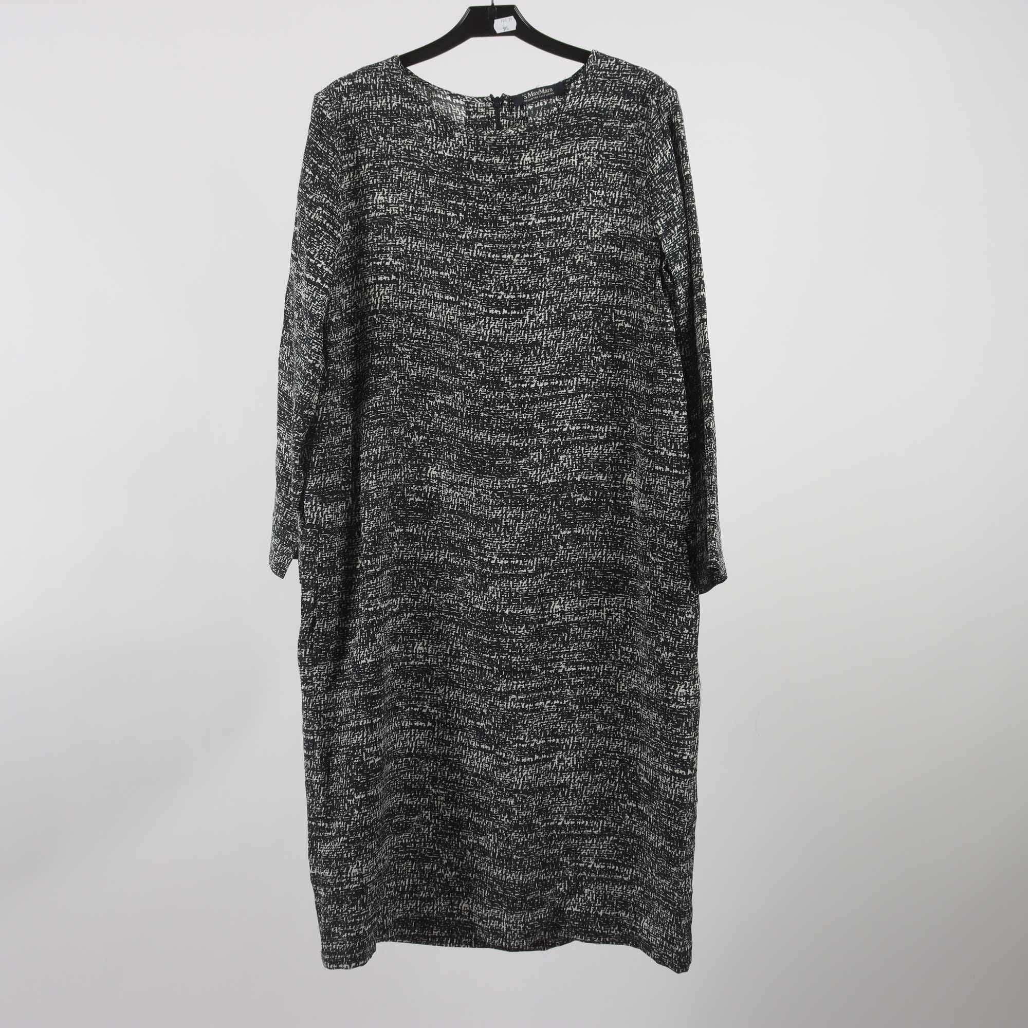 Klänning, S MaxMara, svart, vit, mönstrad, stl. ca S